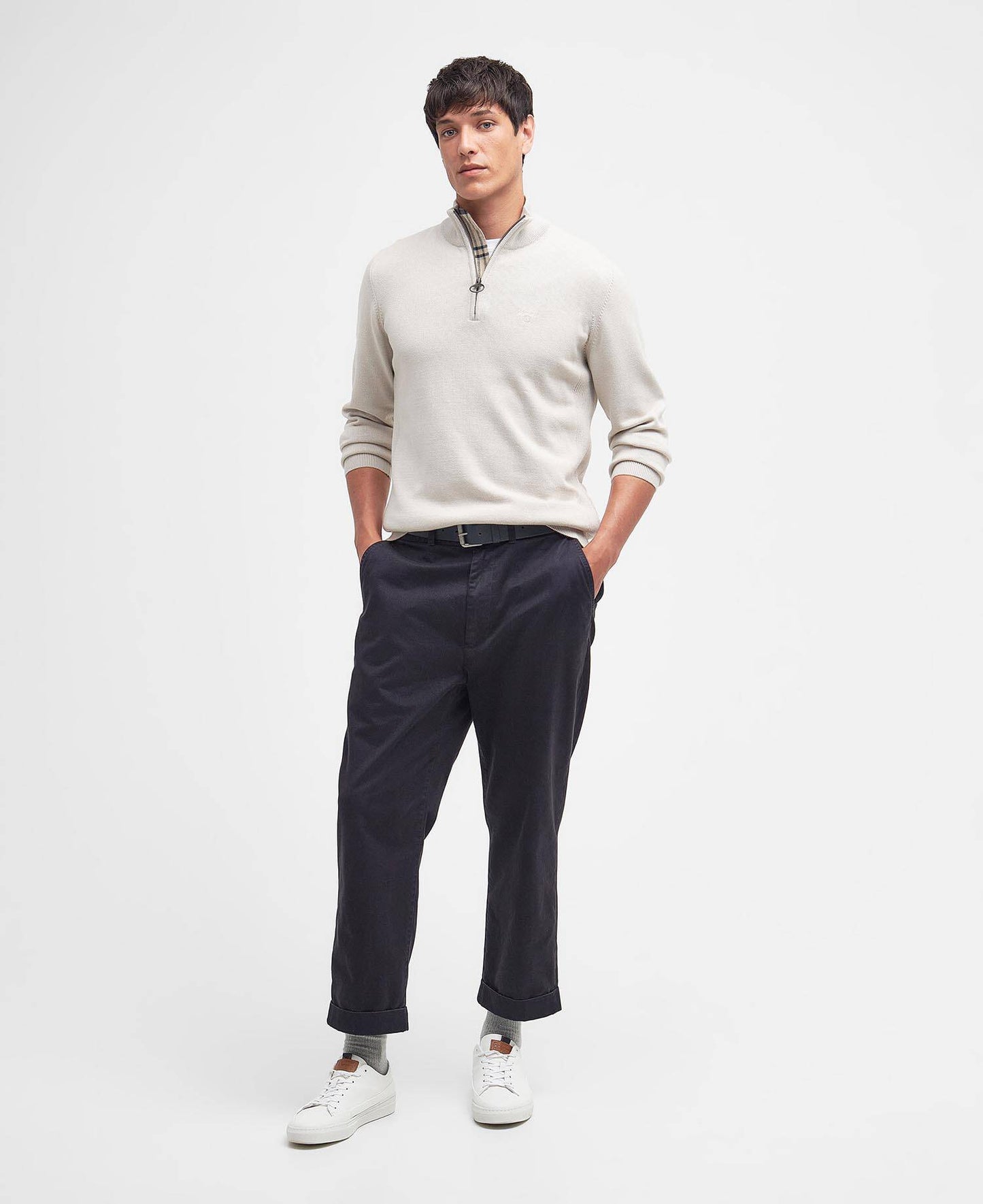 Barbour Cotton Quarter Zip Jumper - Matt O'Brien Fashions