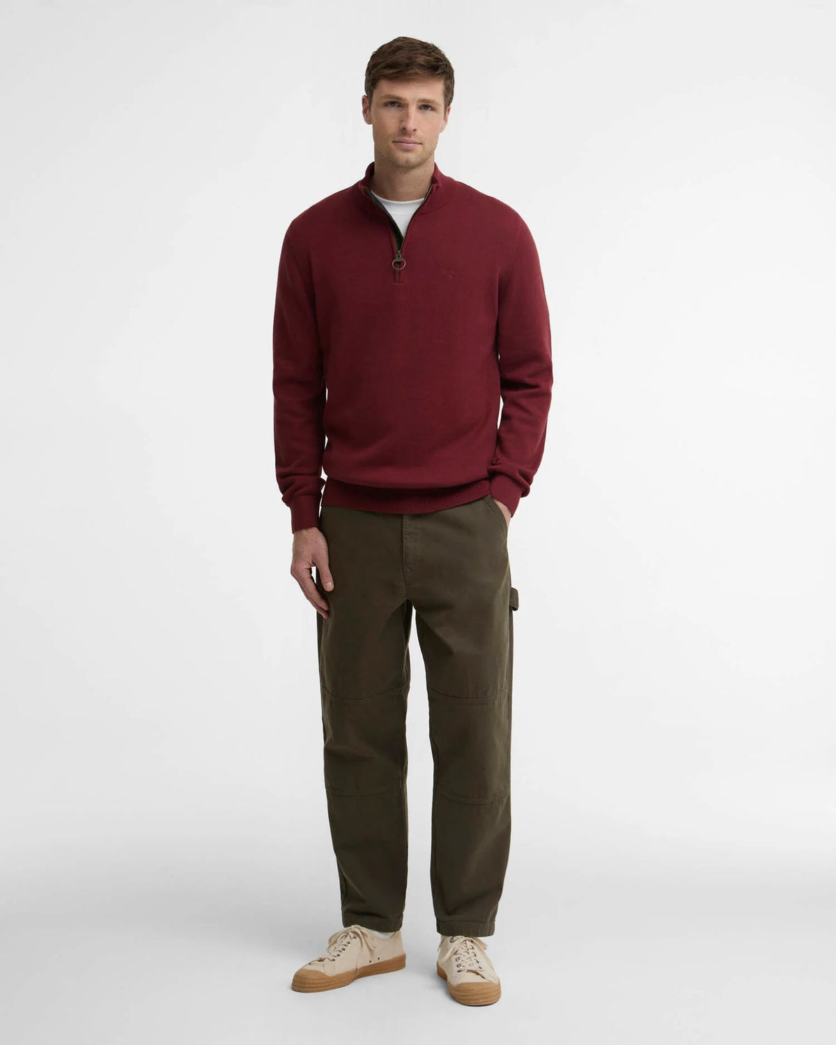 Barbour Cotton Quarter Zip Jumper - Matt O'Brien Fashions