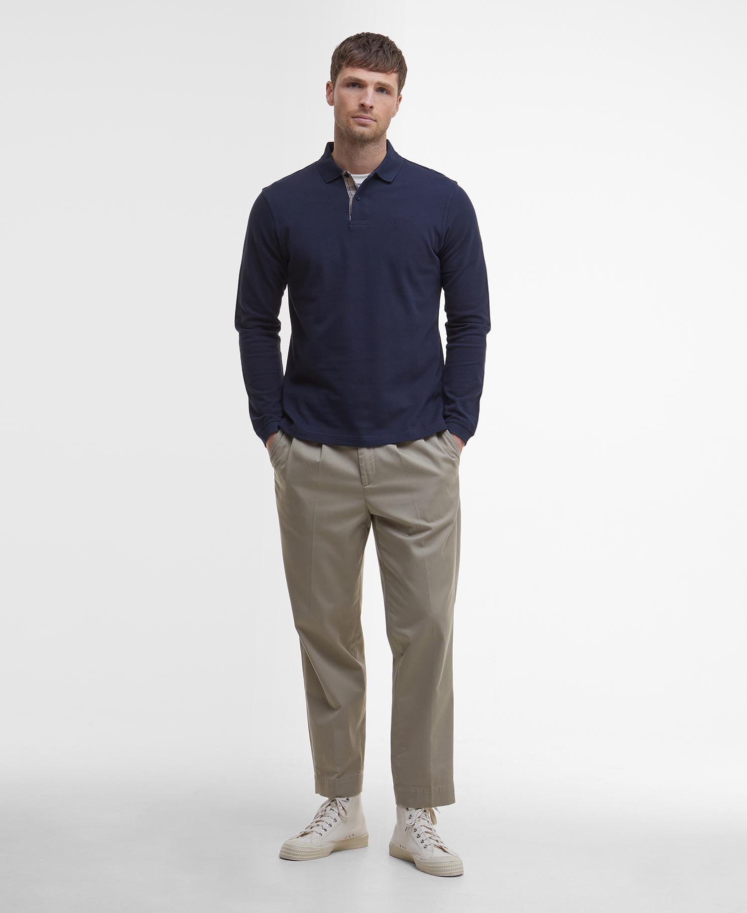 Barbour Essential Long Sleeve Sport Polo - Matt O'Brien Fashions