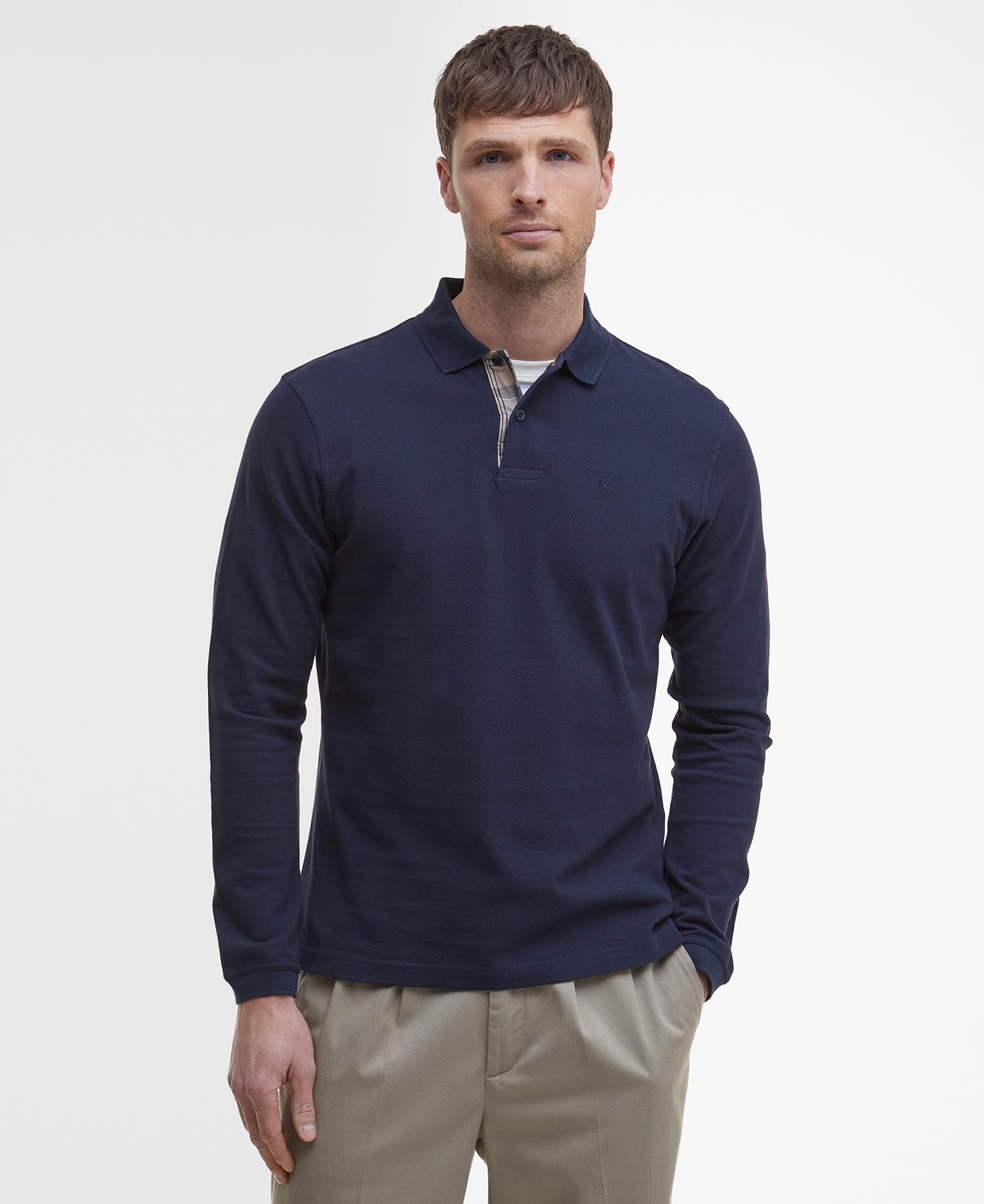 Barbour Essential Long Sleeve Sport Polo - Matt O'Brien Fashions