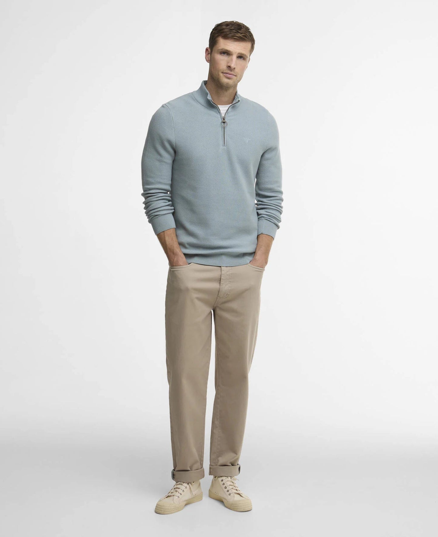 Barbour Honeycomb Quarter Zip Jumper - Matt O'Brien Fashions