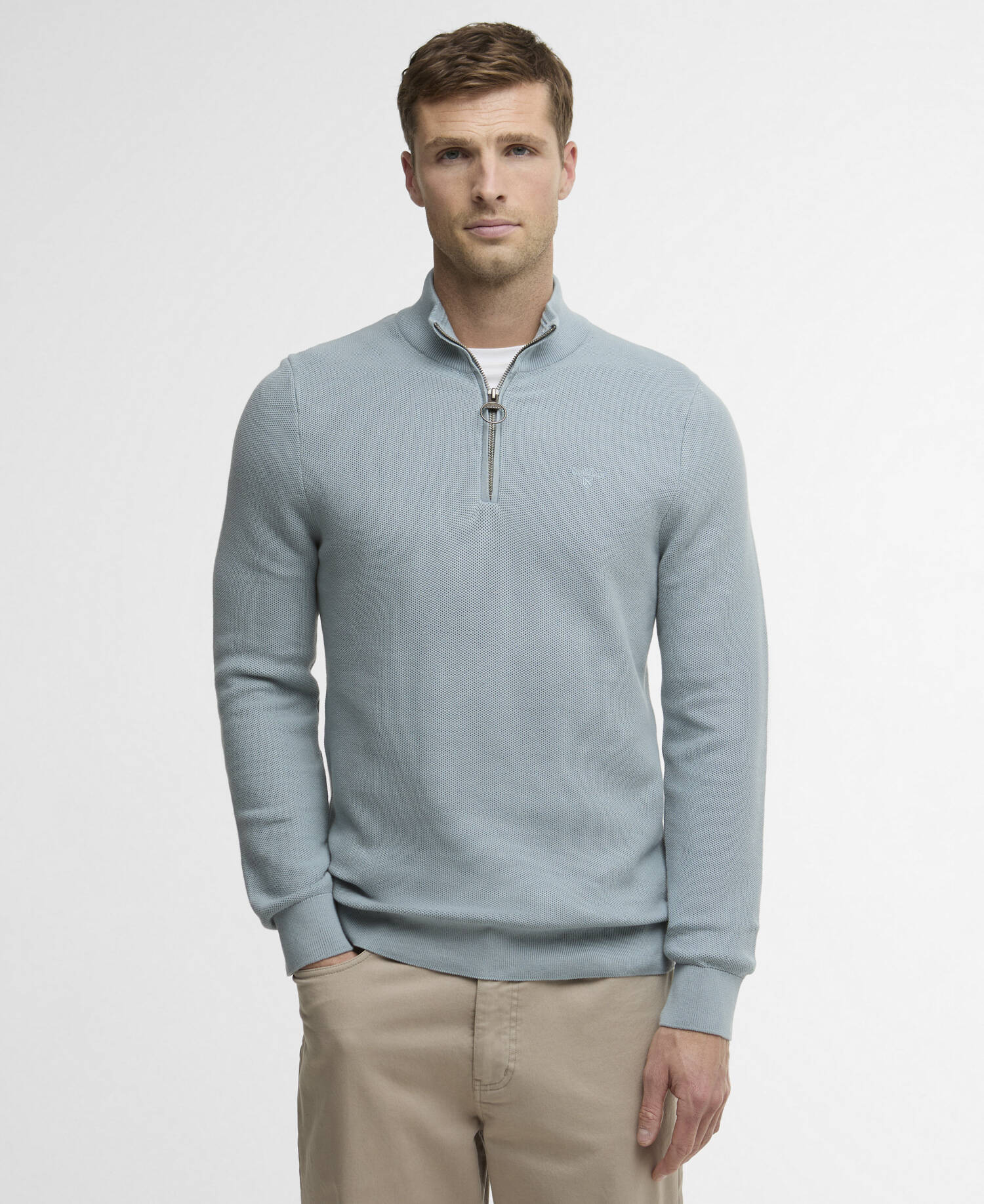 Barbour Honeycomb Quarter Zip Jumper - Matt O'Brien Fashions