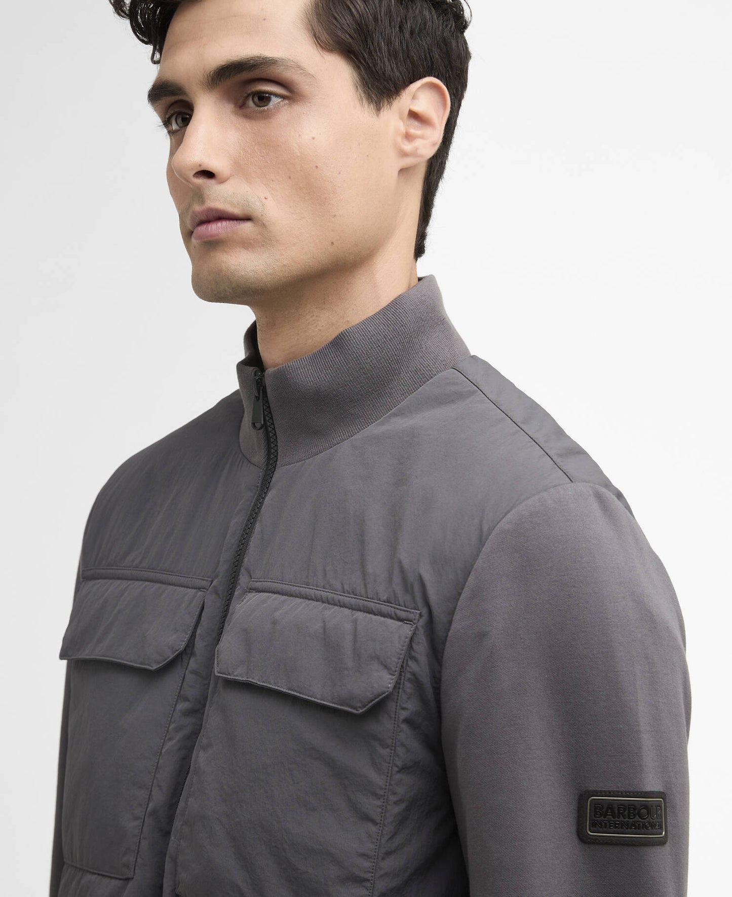 Barbour International Ethan Funnel Neck Quilted Sweat - Matt O'Brien Fashions