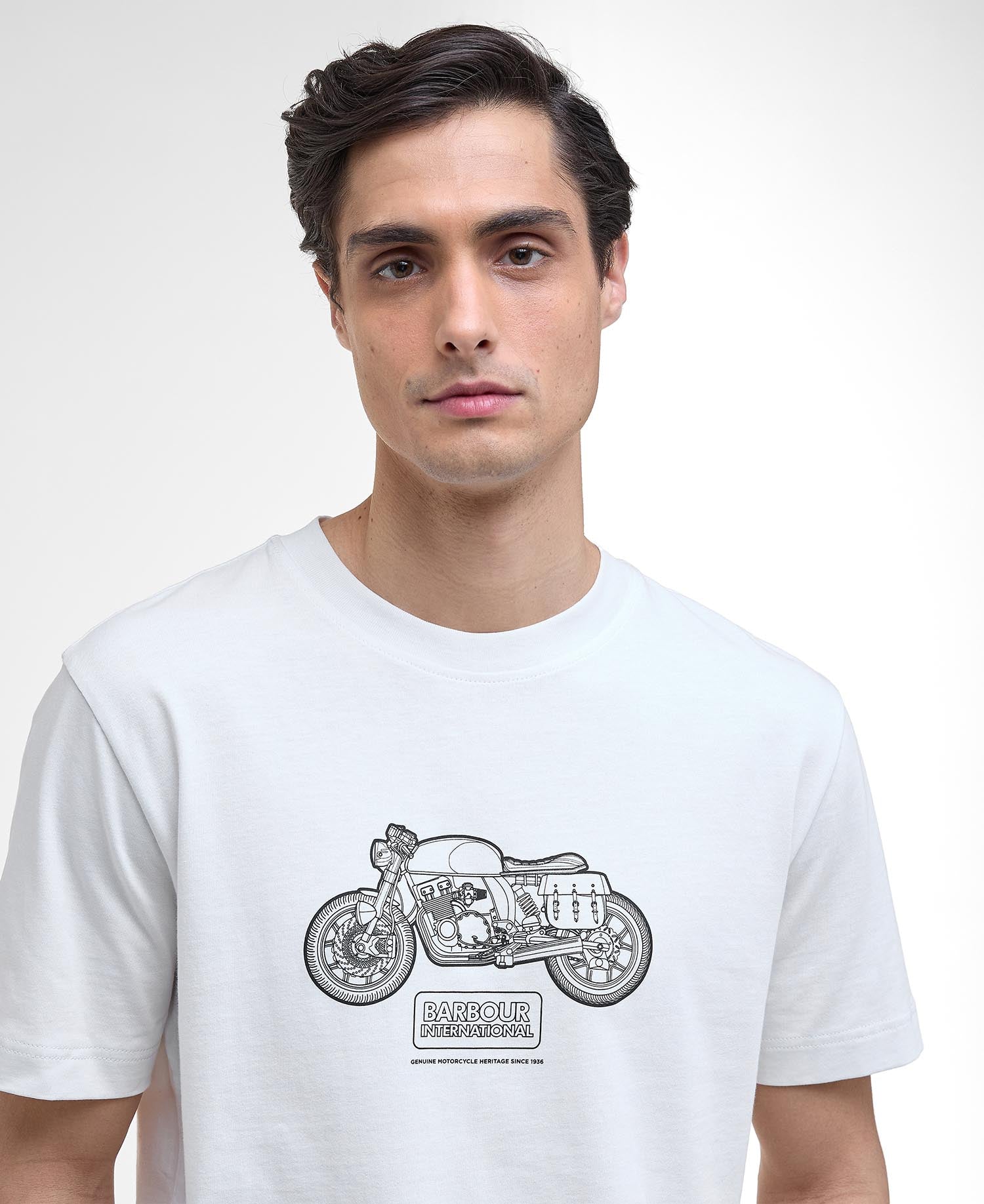 Barbour International Morris Motorbike Graphic T-Shirt - Matt O'Brien Fashions