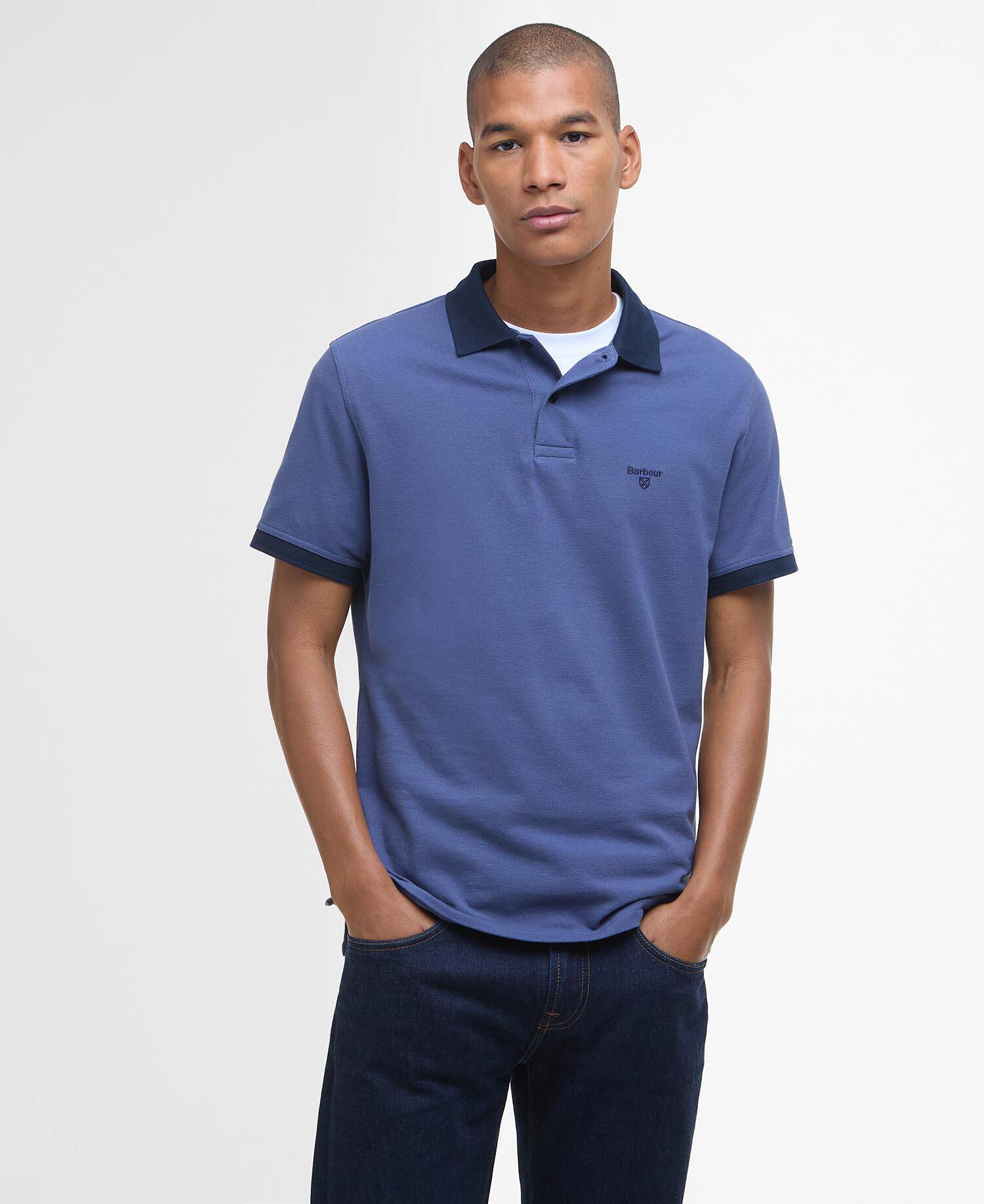Barbour Lynmouth Contrast Collar Polo - Matt O'Brien Fashions