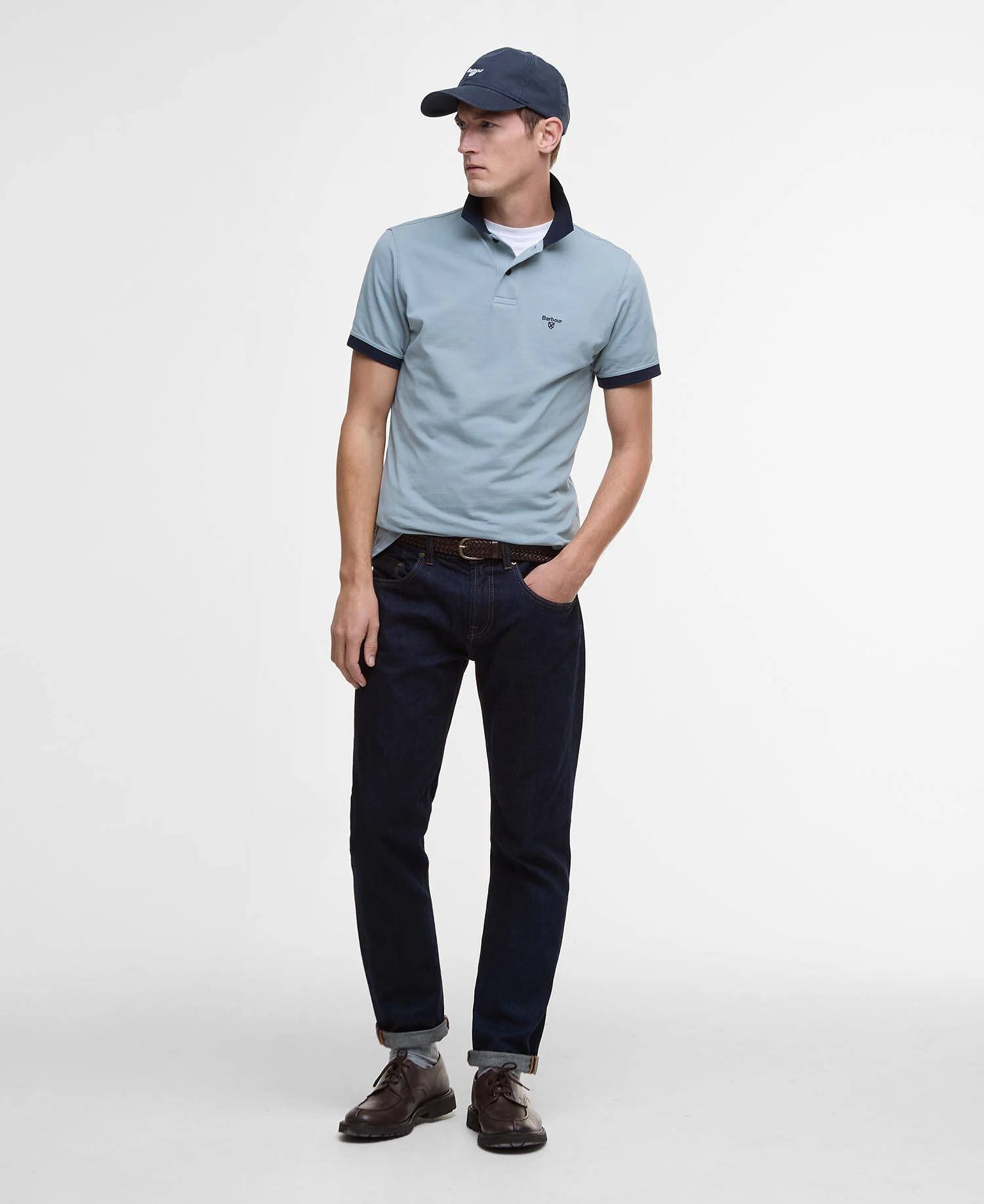 Barbour Lynmouth Contrast Collar Polo - Matt O'Brien Fashions