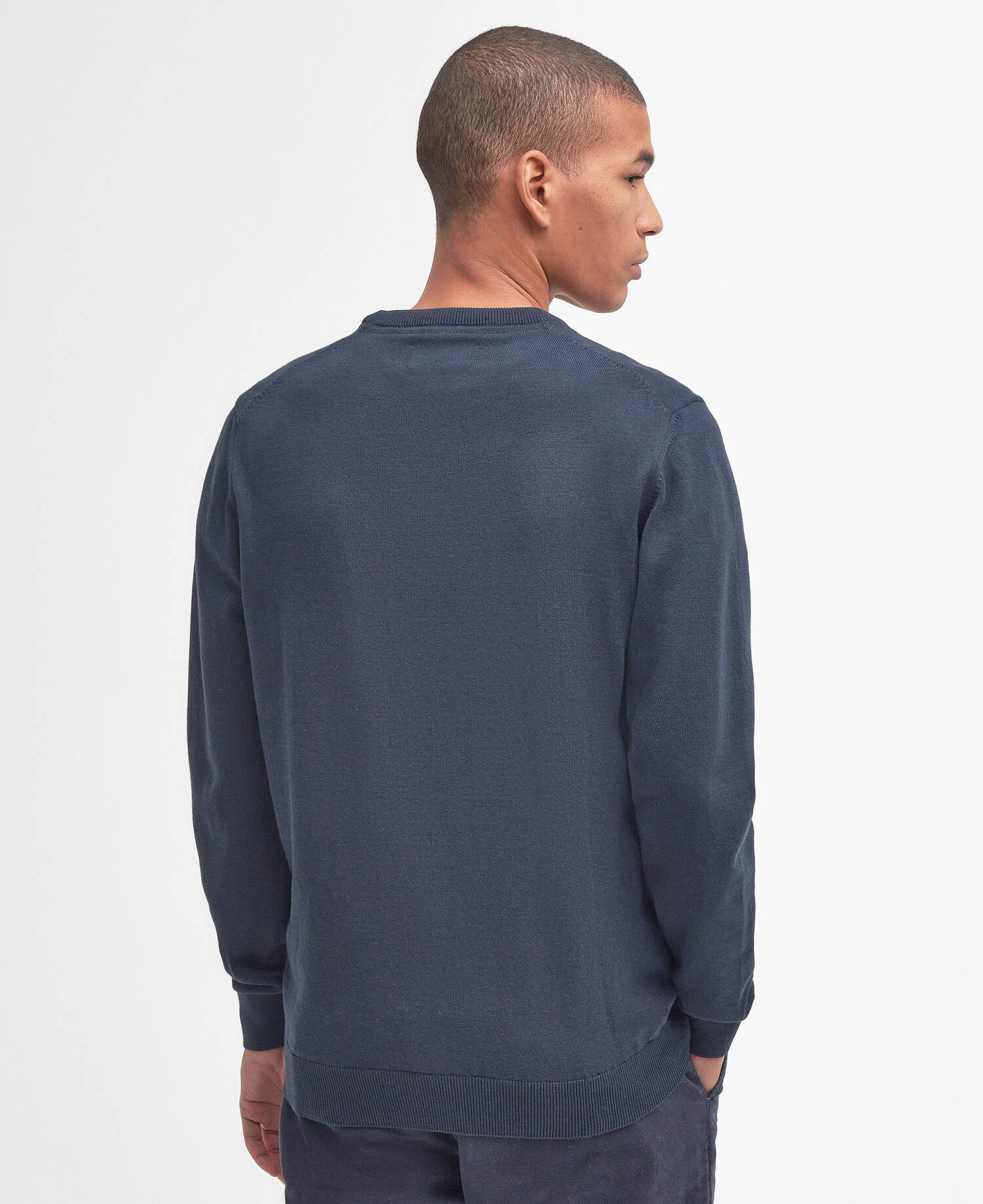 Barbour Pima Cotton Crew Neck Jumper - Matt O'Brien Fashions