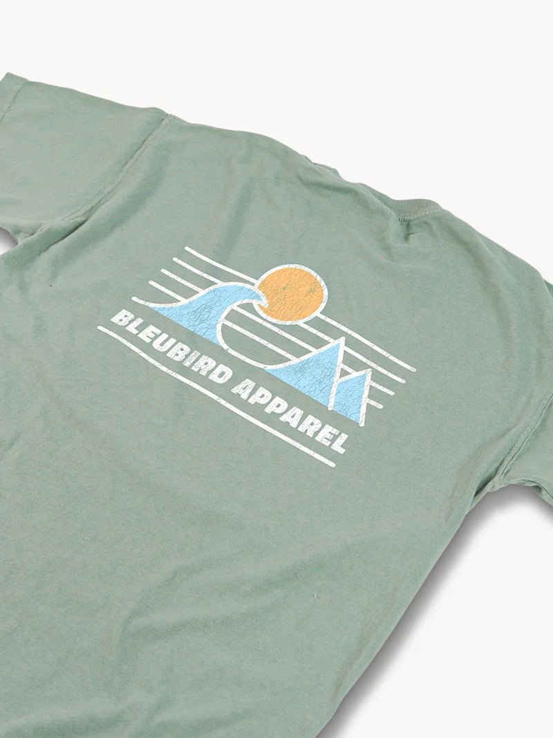 Bleubird Sage Horizon Crew Tee - Matt O'Brien Fashions