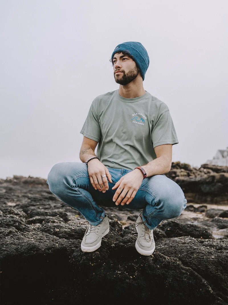 Bleubird Sage Horizon Crew Tee - Matt O'Brien Fashions