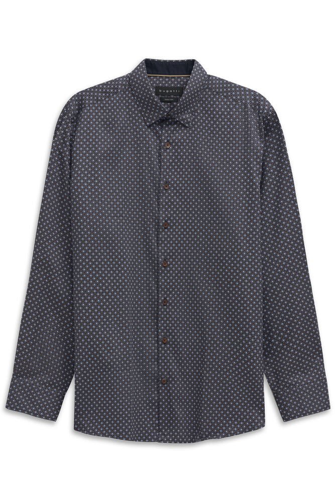 Bugatti Diamond Print Smart Casual Shirt - Matt O'Brien Fashions