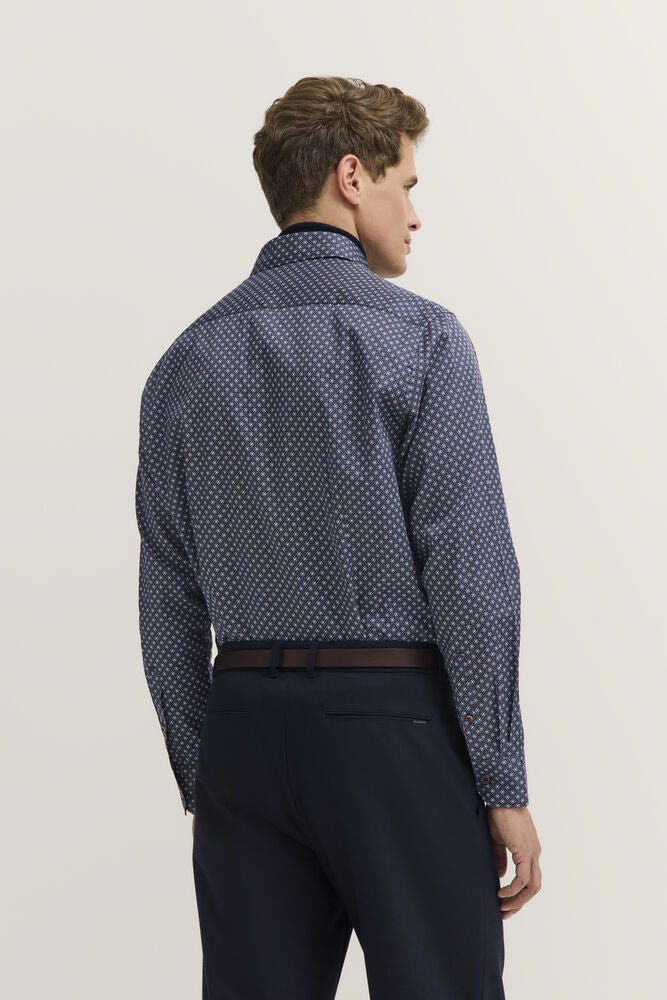 Bugatti Diamond Print Smart Casual Shirt - Matt O'Brien Fashions