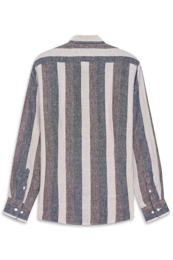Bugatti Linen Stripe Shirt - Matt O'Brien Fashions
