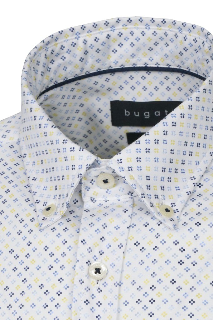 Bugatti Modern Print Short Sleeve Shirt - Matt O'Brien Fashions