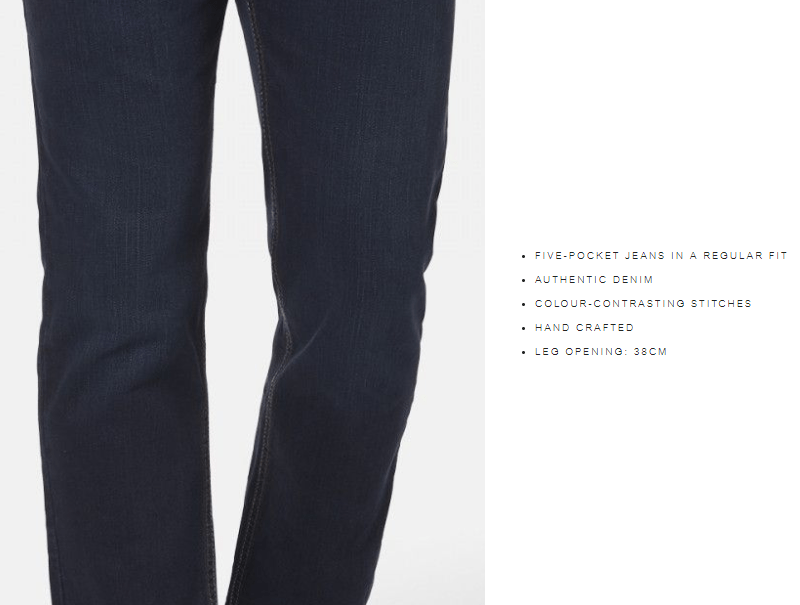 Bugatti Nevada Regular, front with information points, dark blue from Matt O'Brien Fashions