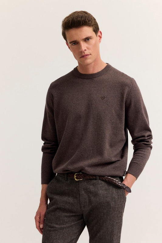 Bugatti Premium Cotton Crew Jumper - Matt O'Brien Fashions
