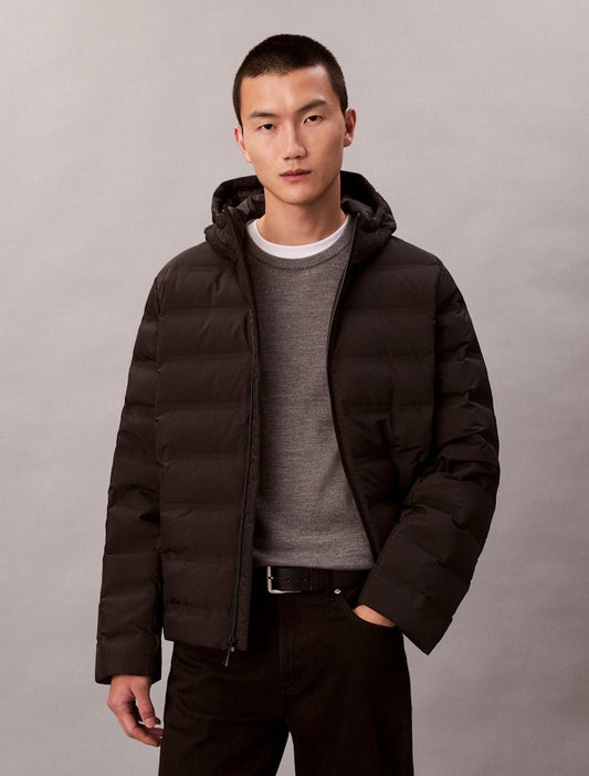Calvin Klein Embossed Hooded Puffer - Matt O'Brien Fashions