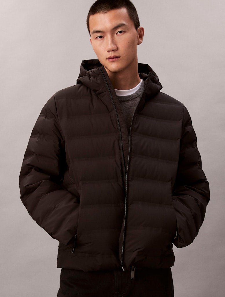 Calvin Klein Embossed Hooded Puffer - Matt O'Brien Fashions