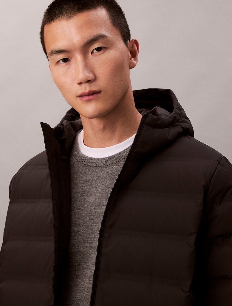 Calvin Klein Embossed Hooded Puffer - Matt O'Brien Fashions