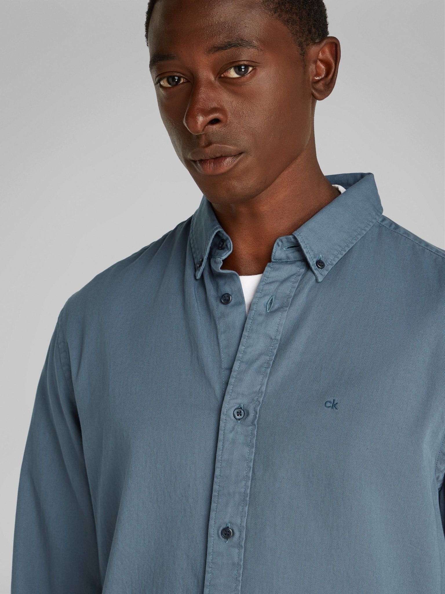 Calvin Klein Garment Dyed Twill Shirt - Matt O'Brien Fashions