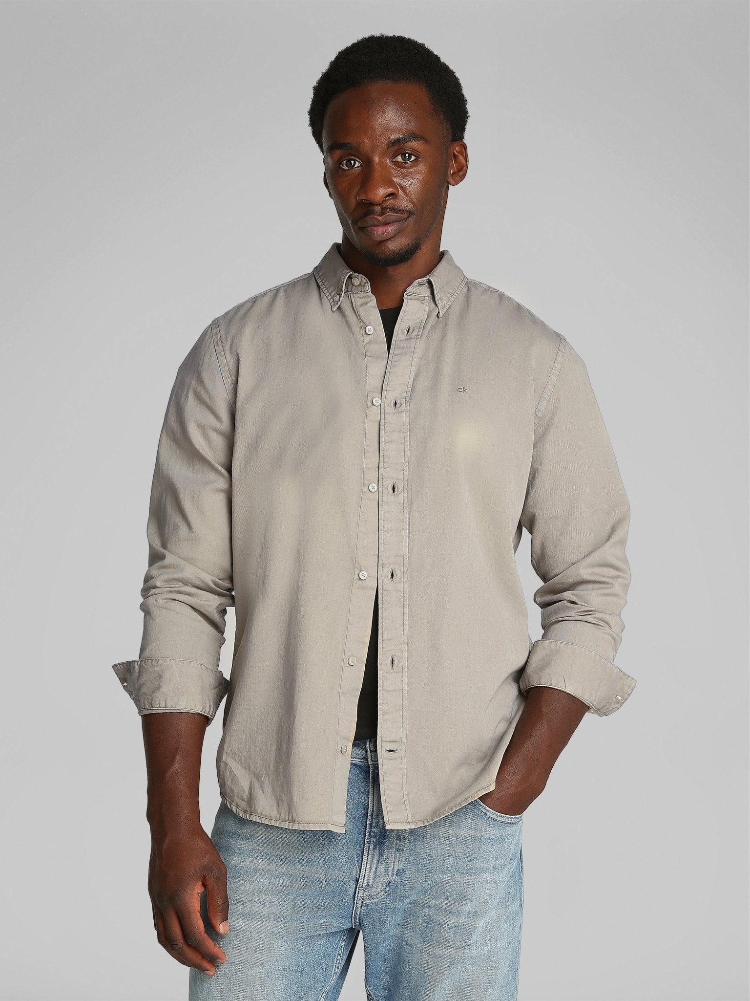Calvin Klein Garment Dyed Twill Shirt - Matt O'Brien Fashions
