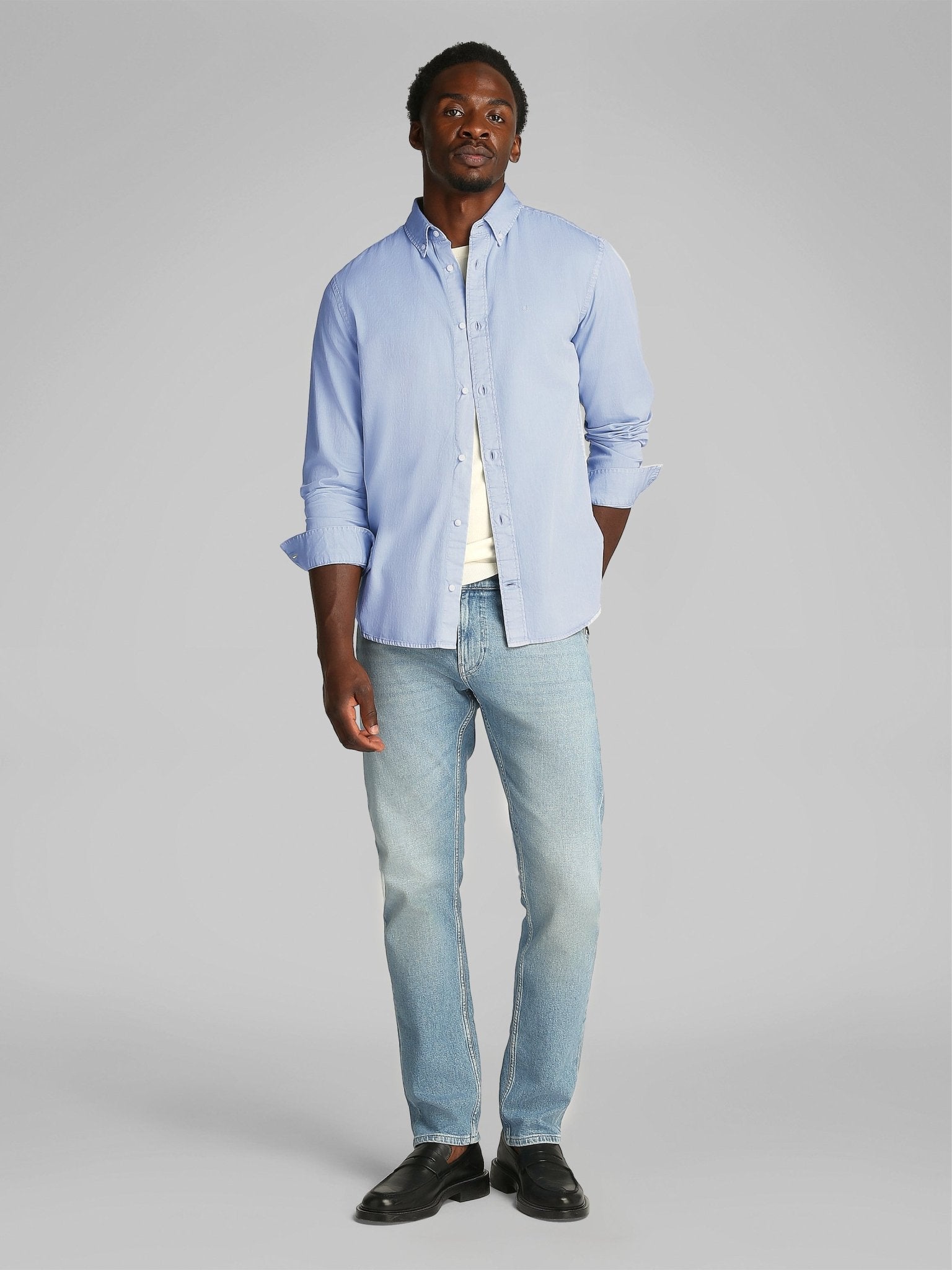 Calvin Klein Garment Dyed Twill Shirt - Matt O'Brien Fashions