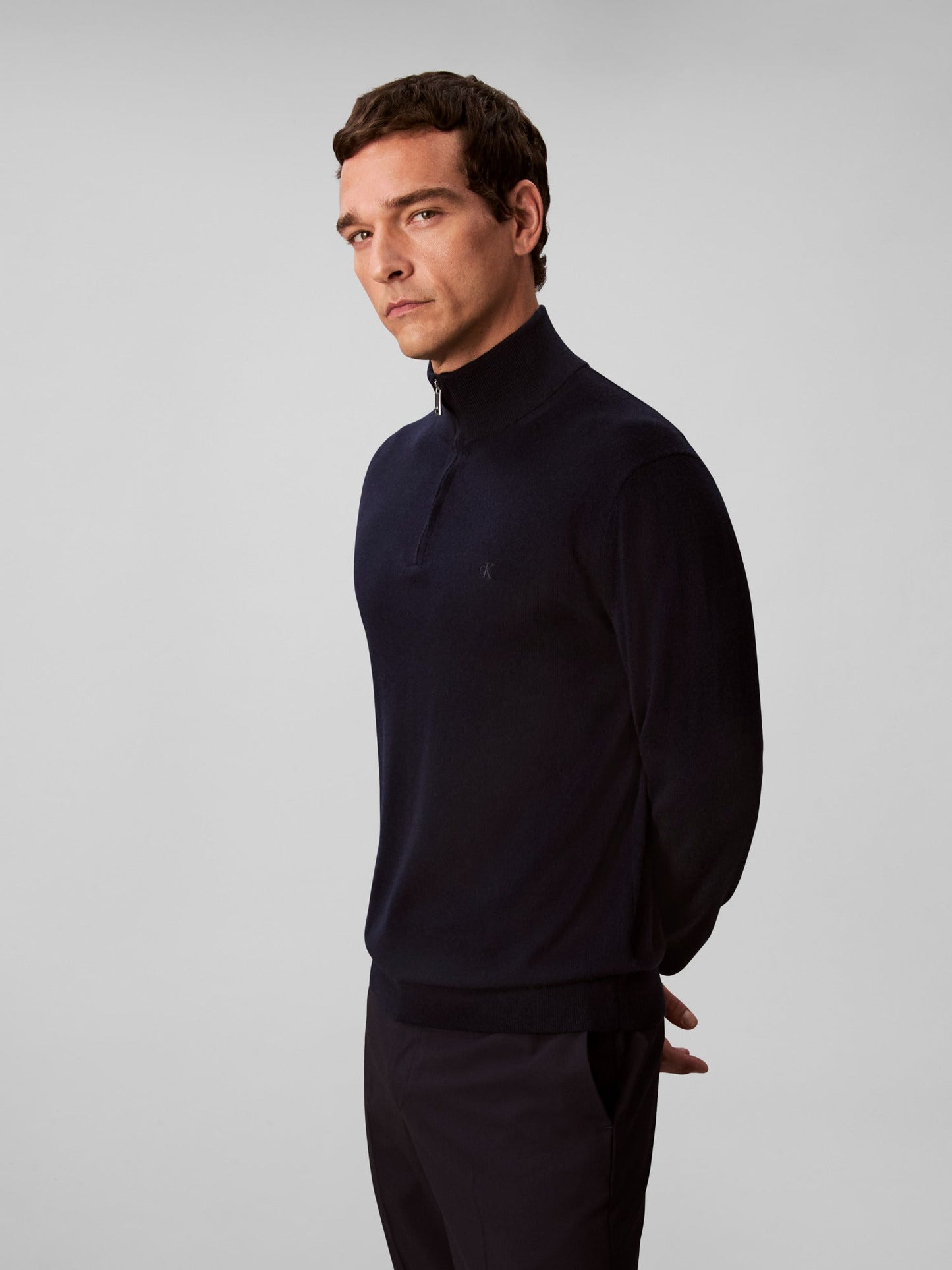 Calvin Klein Merino Quarter Zip Sweater - Matt O'Brien Fashions