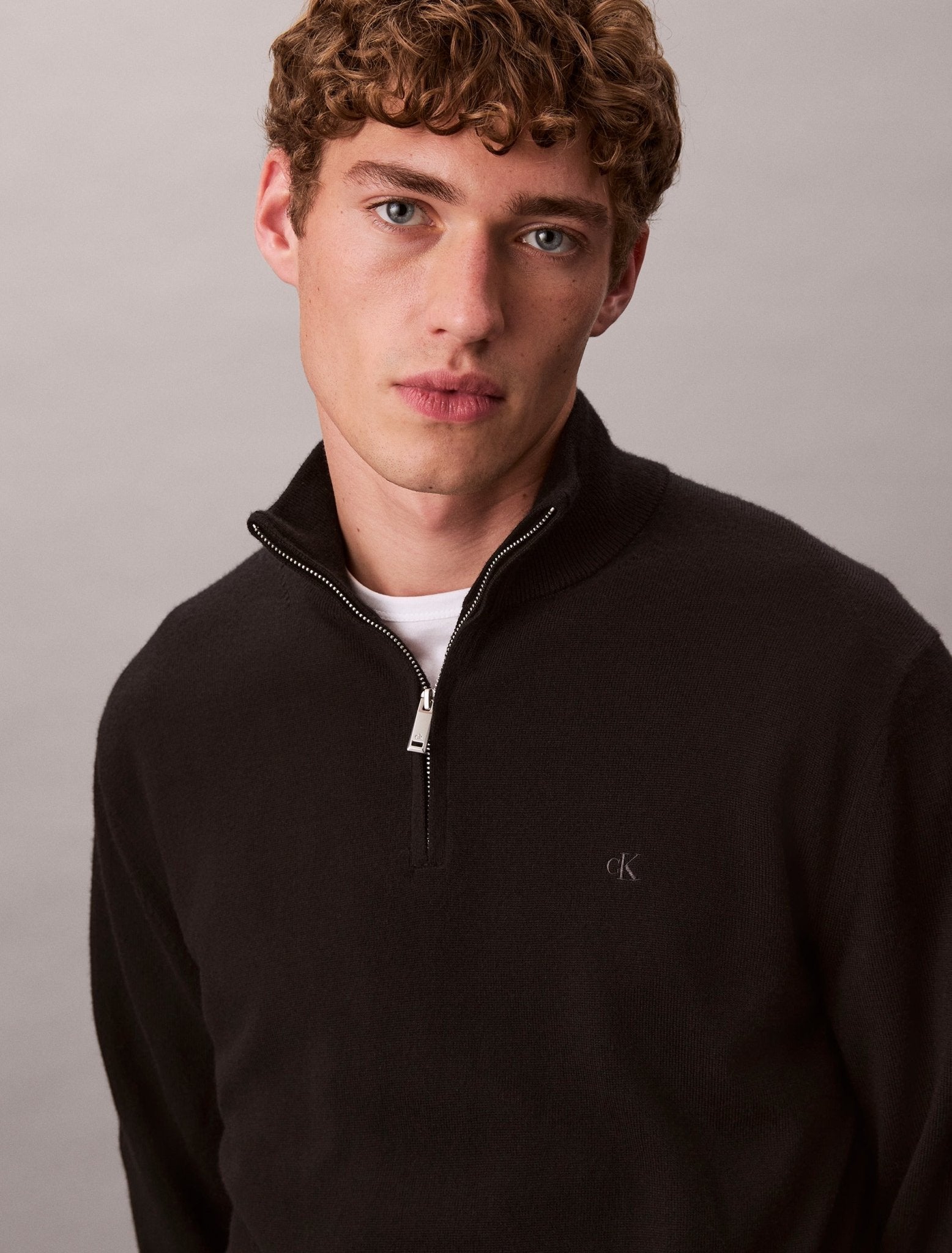 Calvin Klein Merino Quarter Zip Sweater - Matt O'Brien Fashions