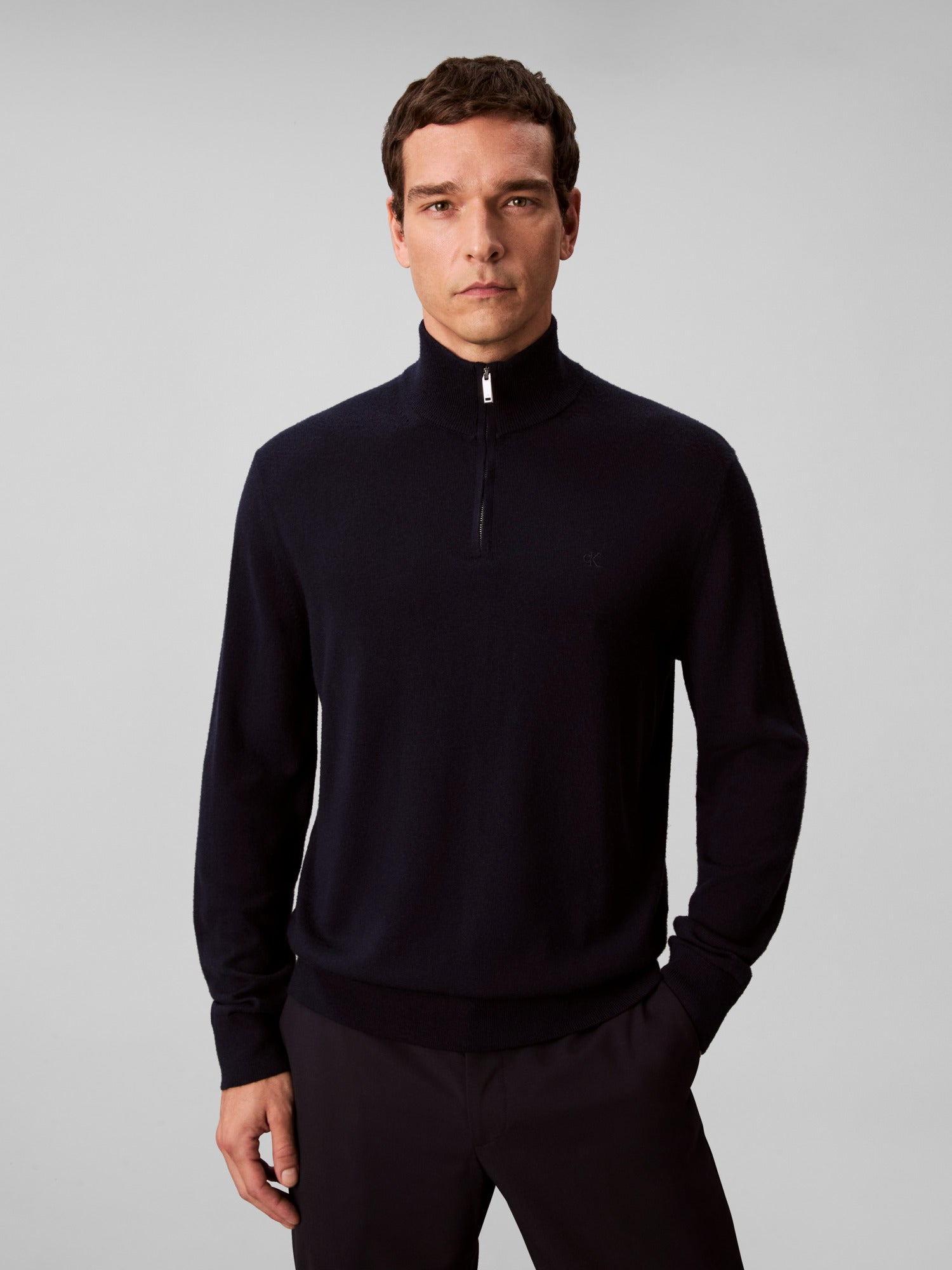 Calvin Klein Merino Quarter Zip Sweater - Matt O'Brien Fashions