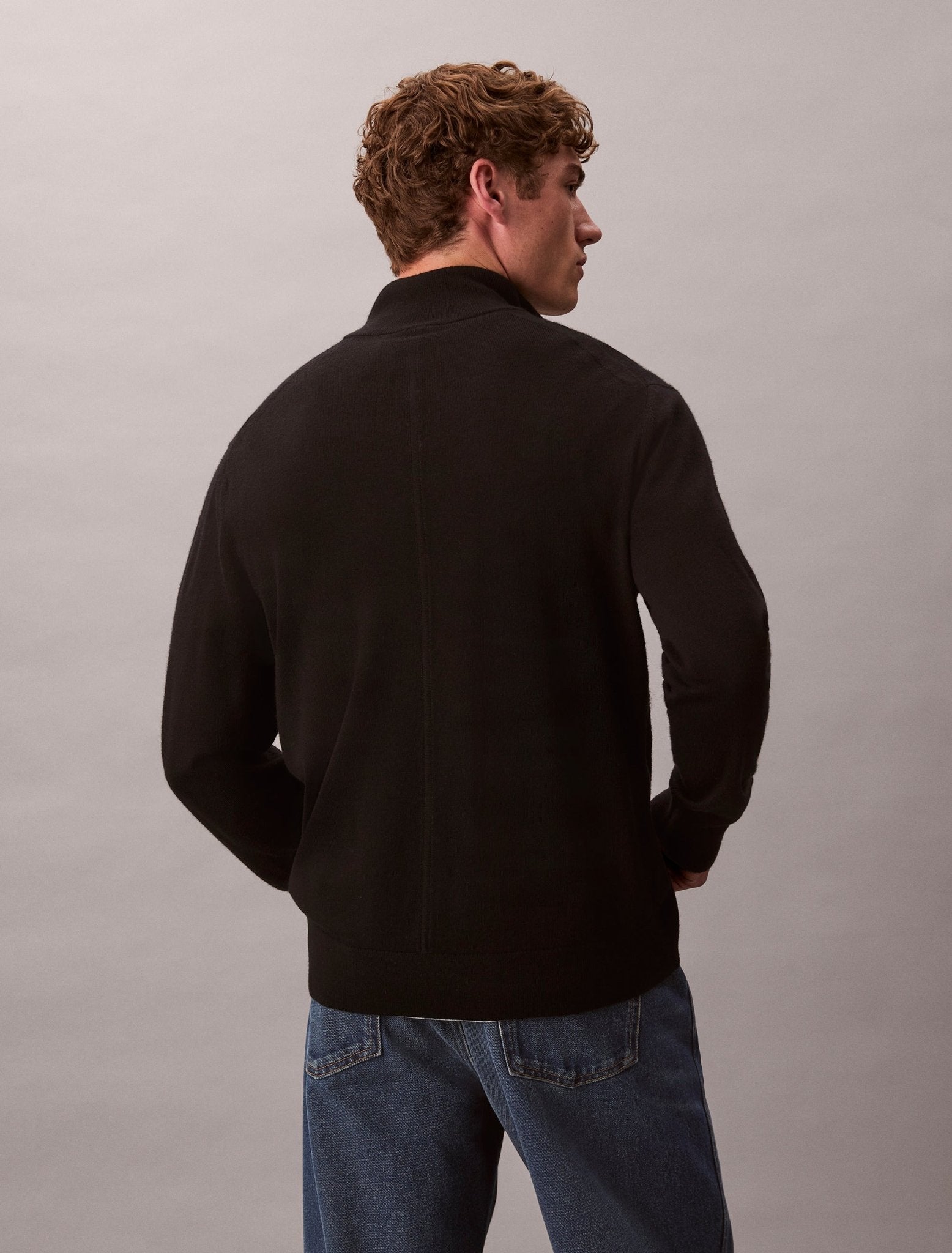 Calvin Klein Merino Quarter Zip Sweater - Matt O'Brien Fashions
