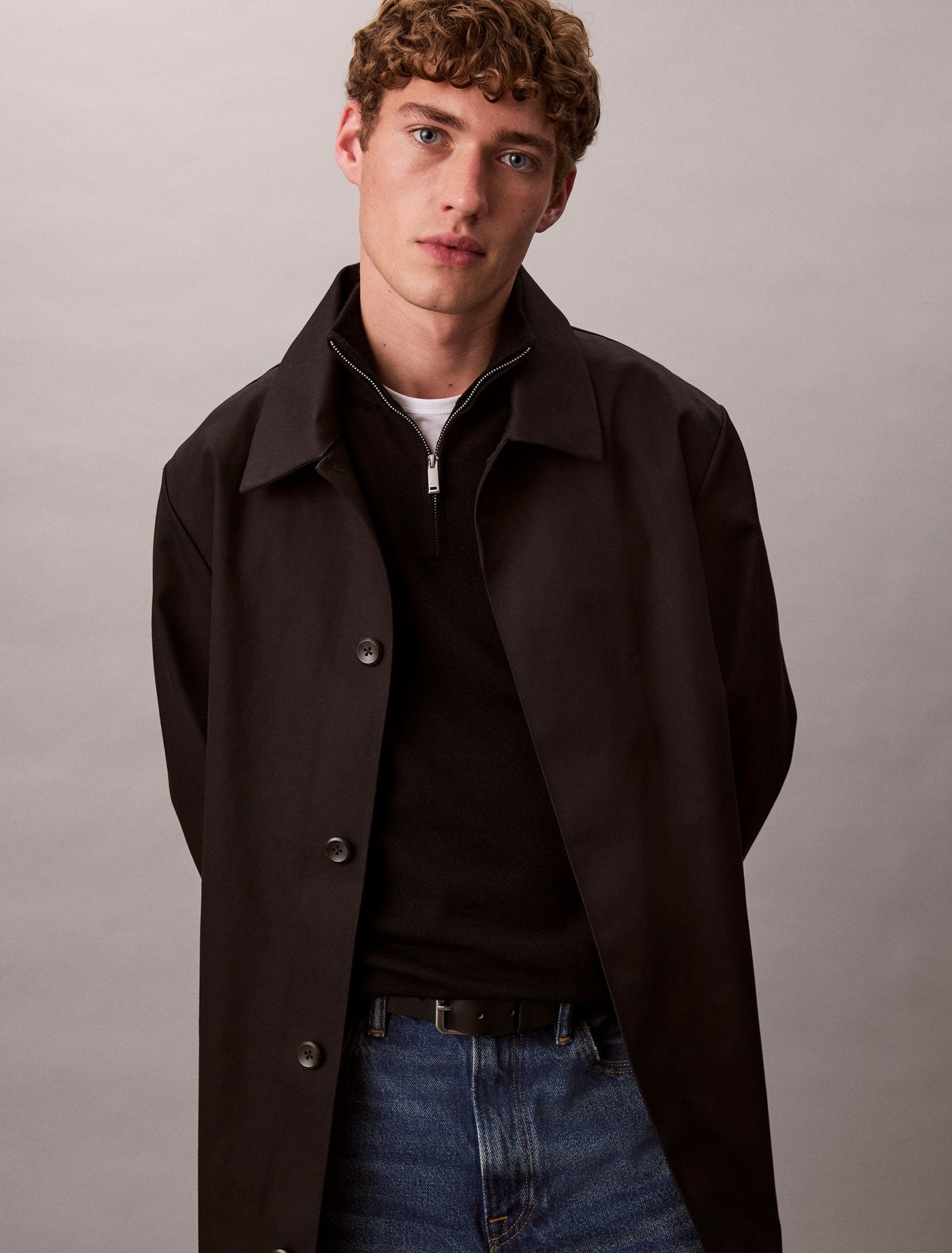 Calvin Klein Merino Quarter Zip Sweater - Matt O'Brien Fashions