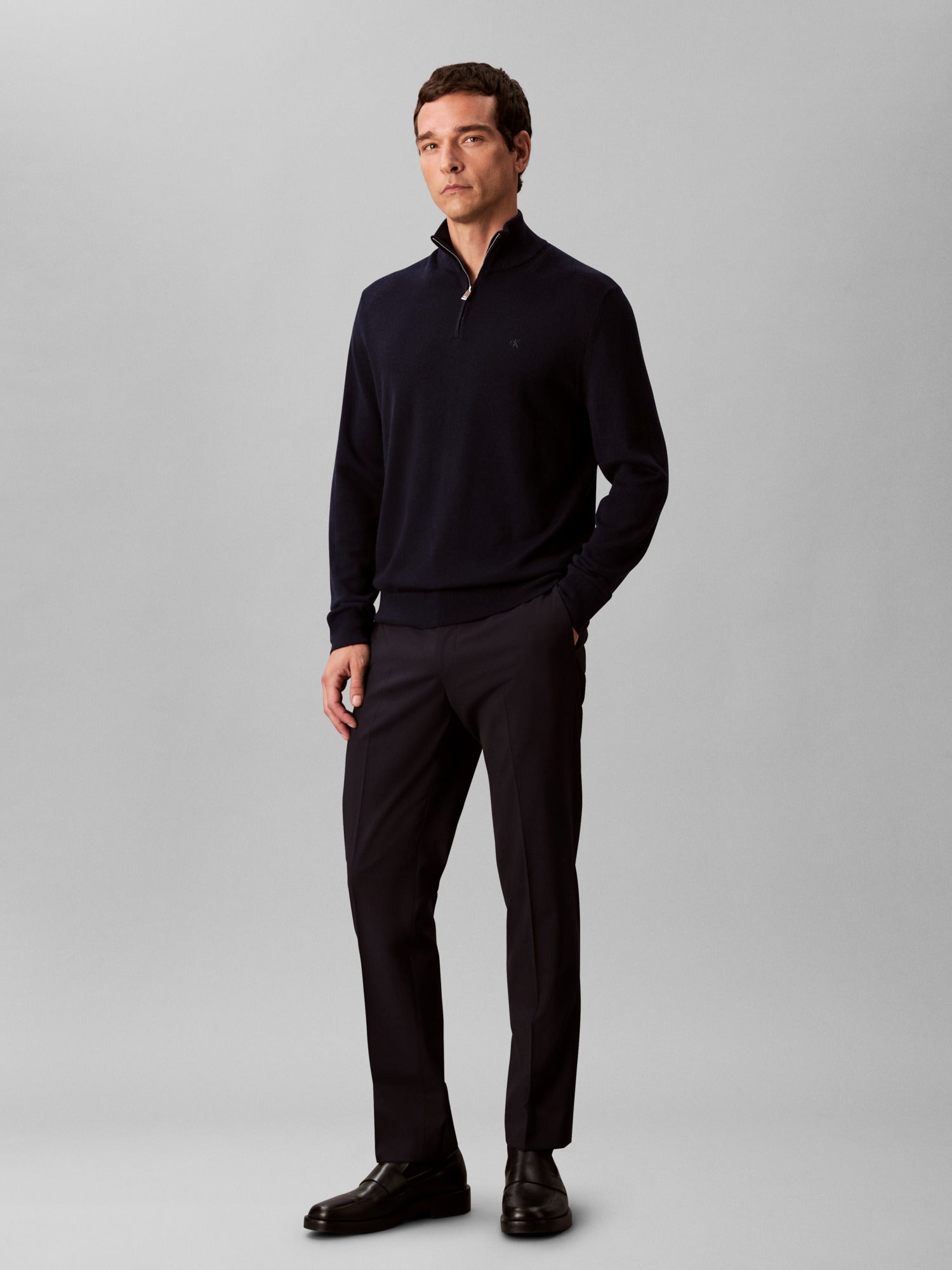 Calvin Klein Merino Quarter Zip Sweater - Matt O'Brien Fashions