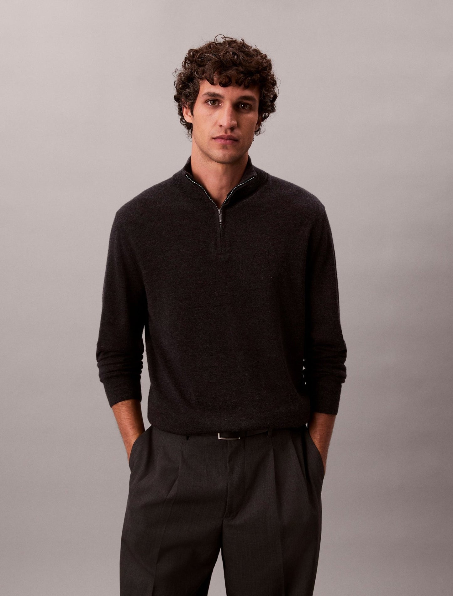 Calvin Klein Merino Quarter Zip Sweater - Matt O'Brien Fashions