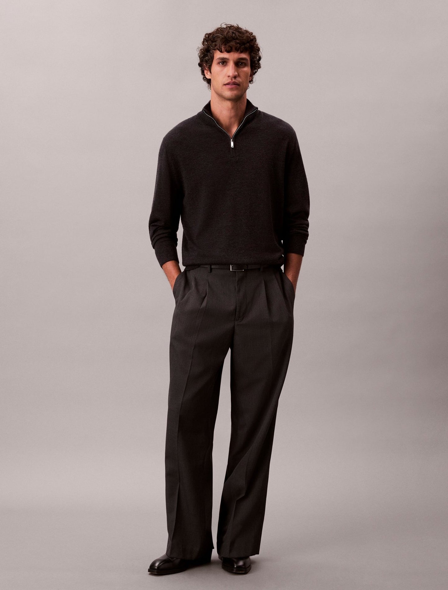 Calvin Klein Merino Quarter Zip Sweater - Matt O'Brien Fashions