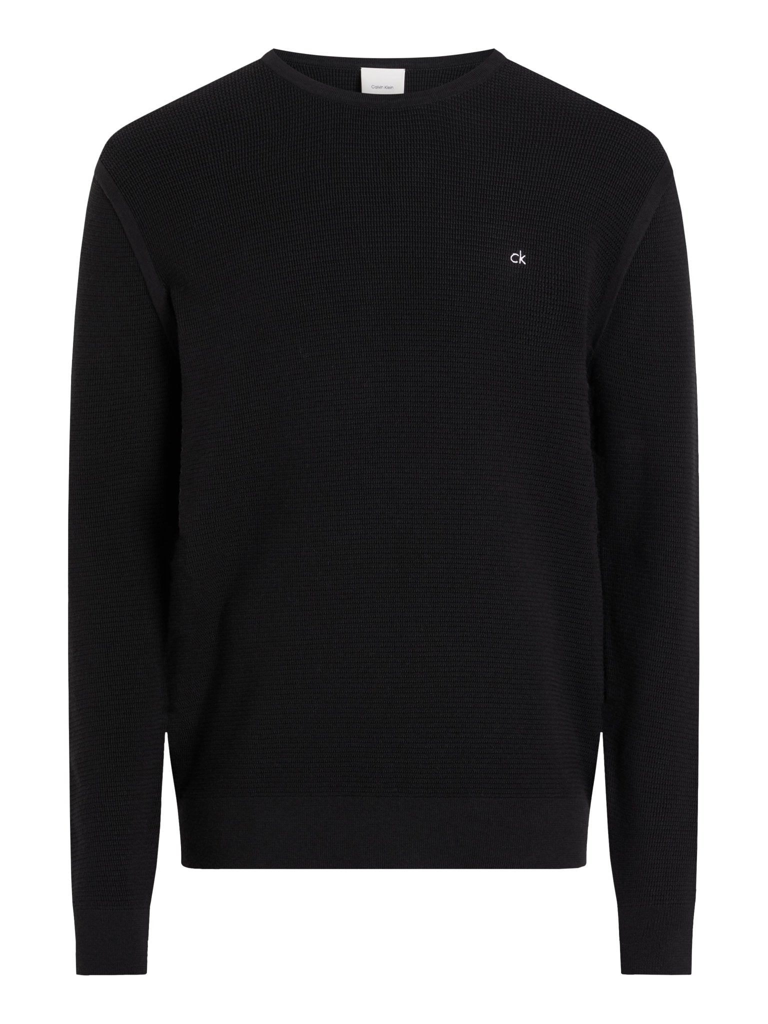Calvin Klein Micro Waffle Crew Jumper - Matt O'Brien Fashions