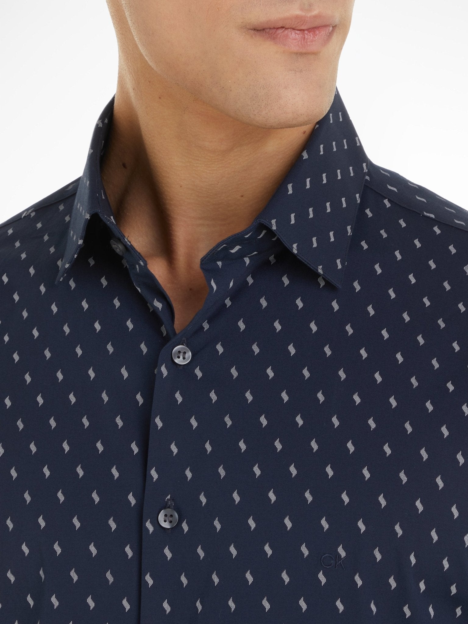 Calvin Klein Stretch Fluid Print Shirt - Matt O'Brien Fashions