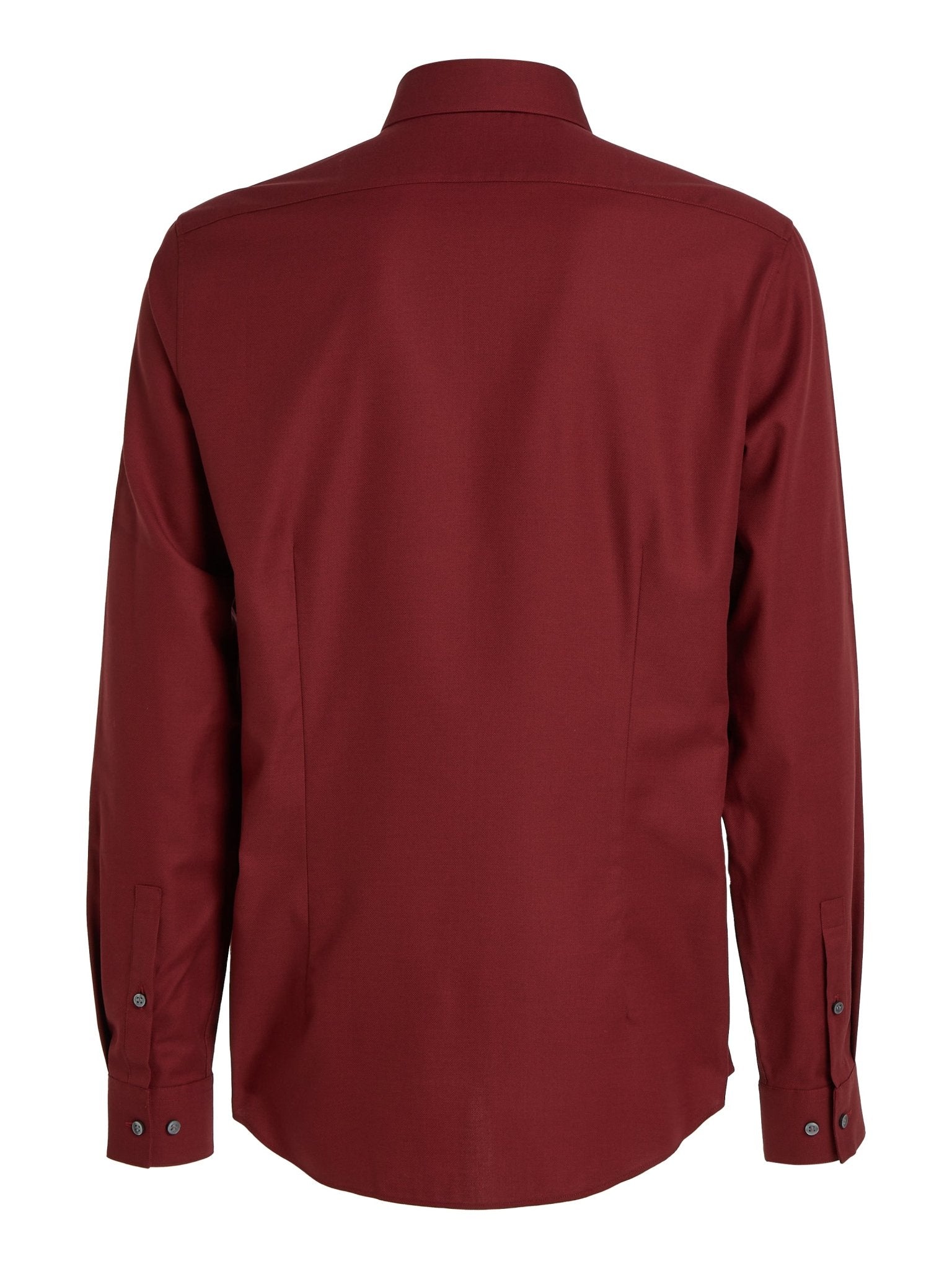 Calvin Klein Tonal Structure Slim Shirt, back, Syrah - Matt O'Brien Fashions