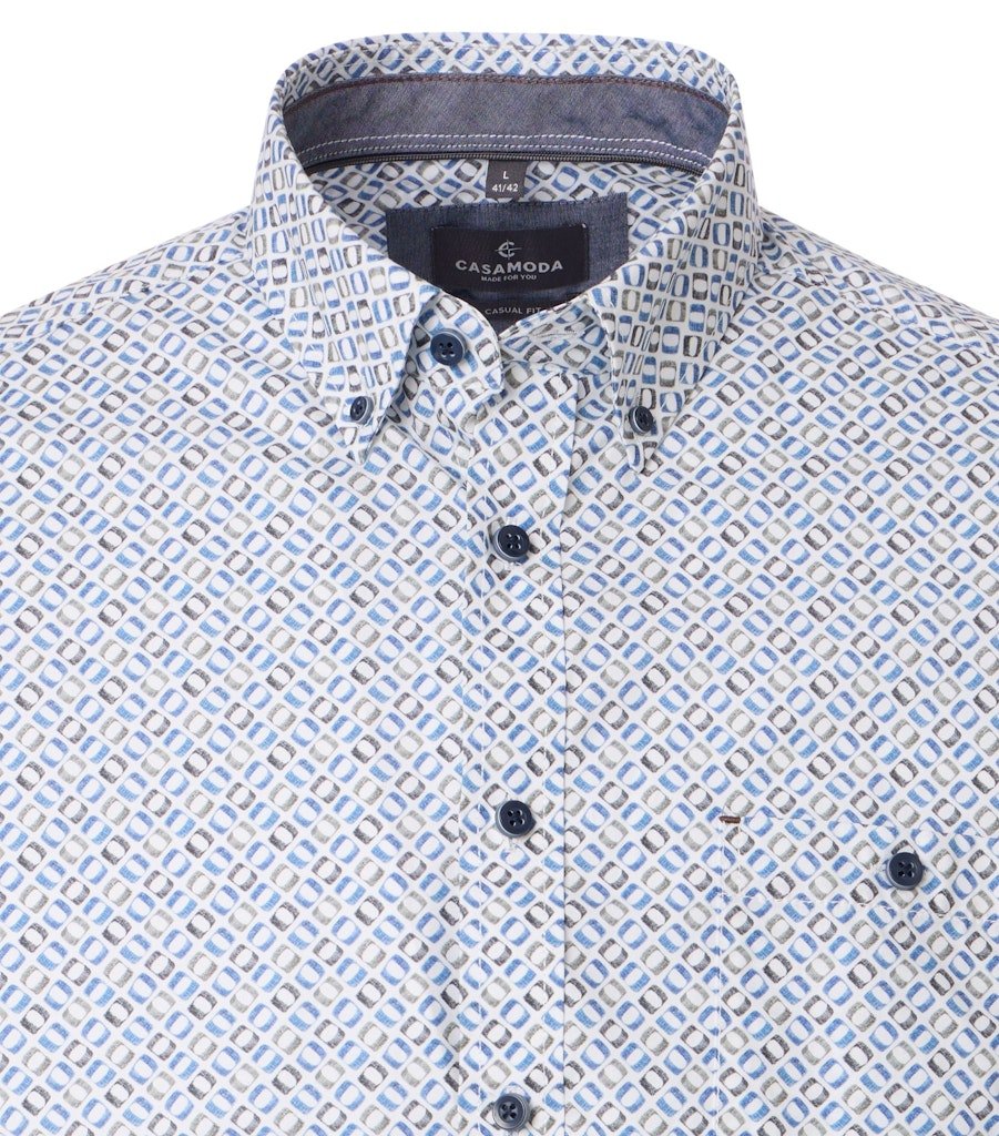 Casa Moda Casual Fit Print Shirt - Matt O'Brien Fashions