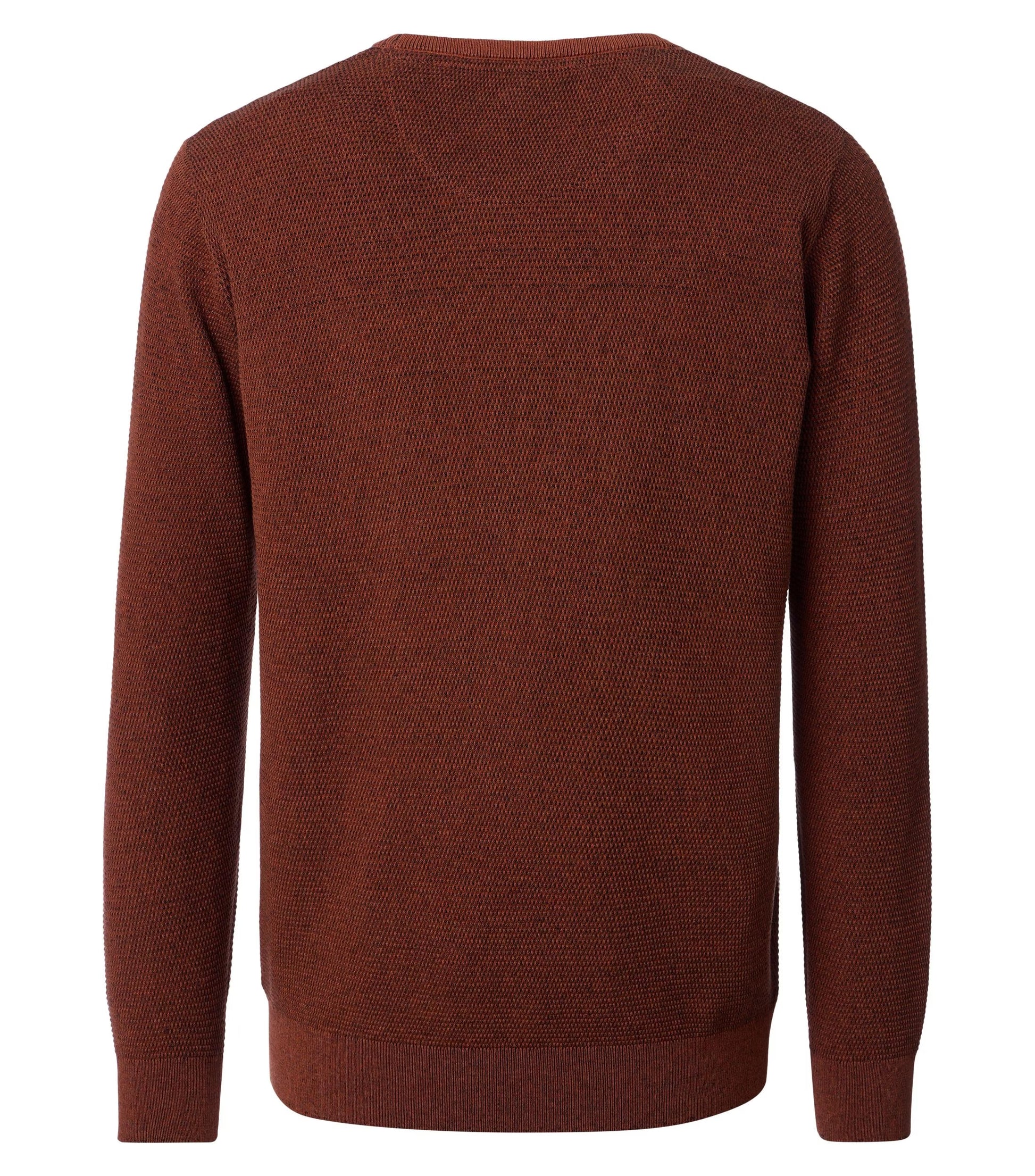 Rust sweater on a white background