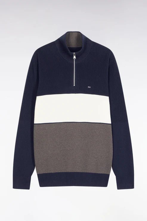 Eden Park Block Stripe Quarter Zip - Matt O'Brien Fashions