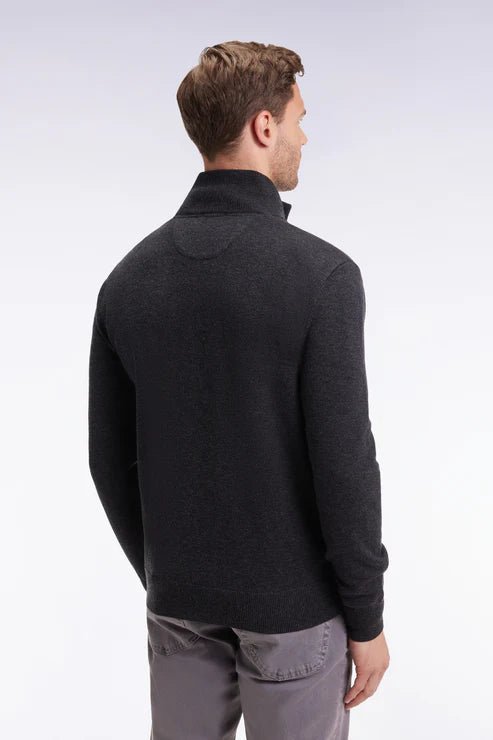 Eden Park Cotton Wool Quarter Zip Jumper - Matt O'Brien Fashions
