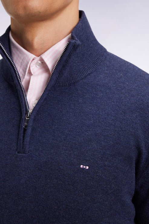 Eden Park Cotton Wool Quarter Zip Jumper - Matt O'Brien Fashions