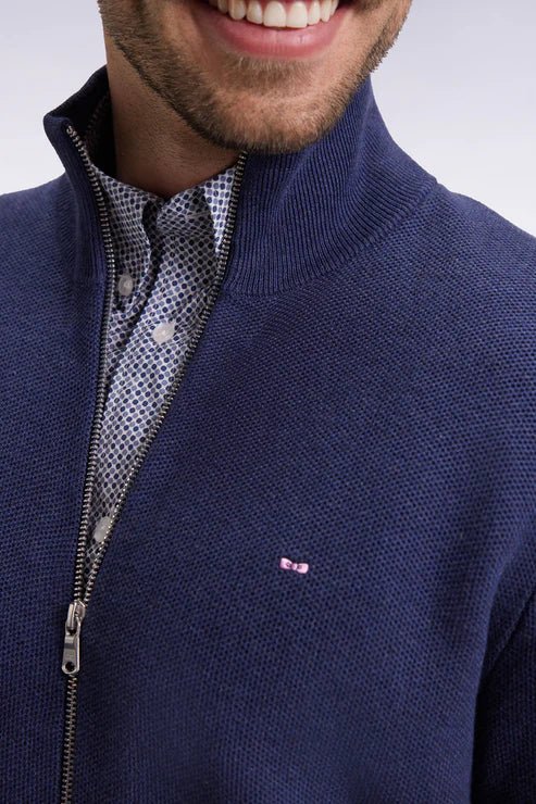 Eden Park Full Zip Knitted Top - Matt O'Brien Fashions