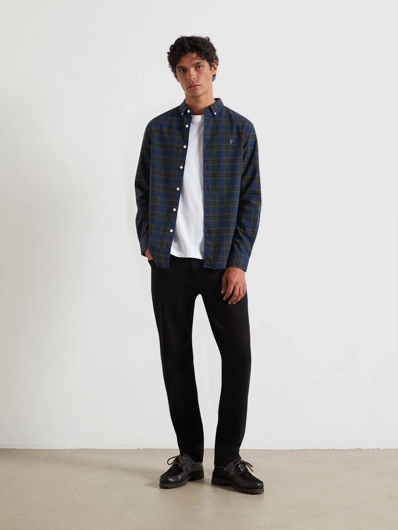 Farah Brewer Organic Check Oxford Shirt - Matt O'Brien Fashions