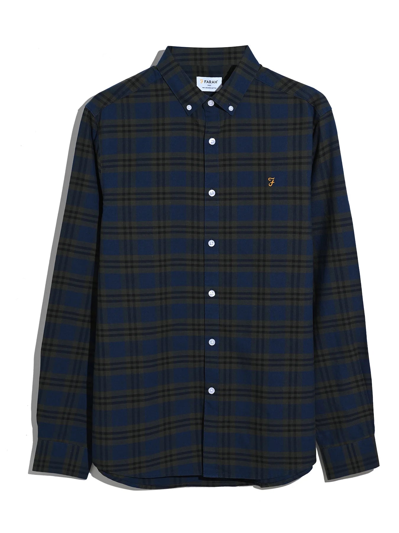 Farah Brewer Organic Check Oxford Shirt - Matt O'Brien Fashions