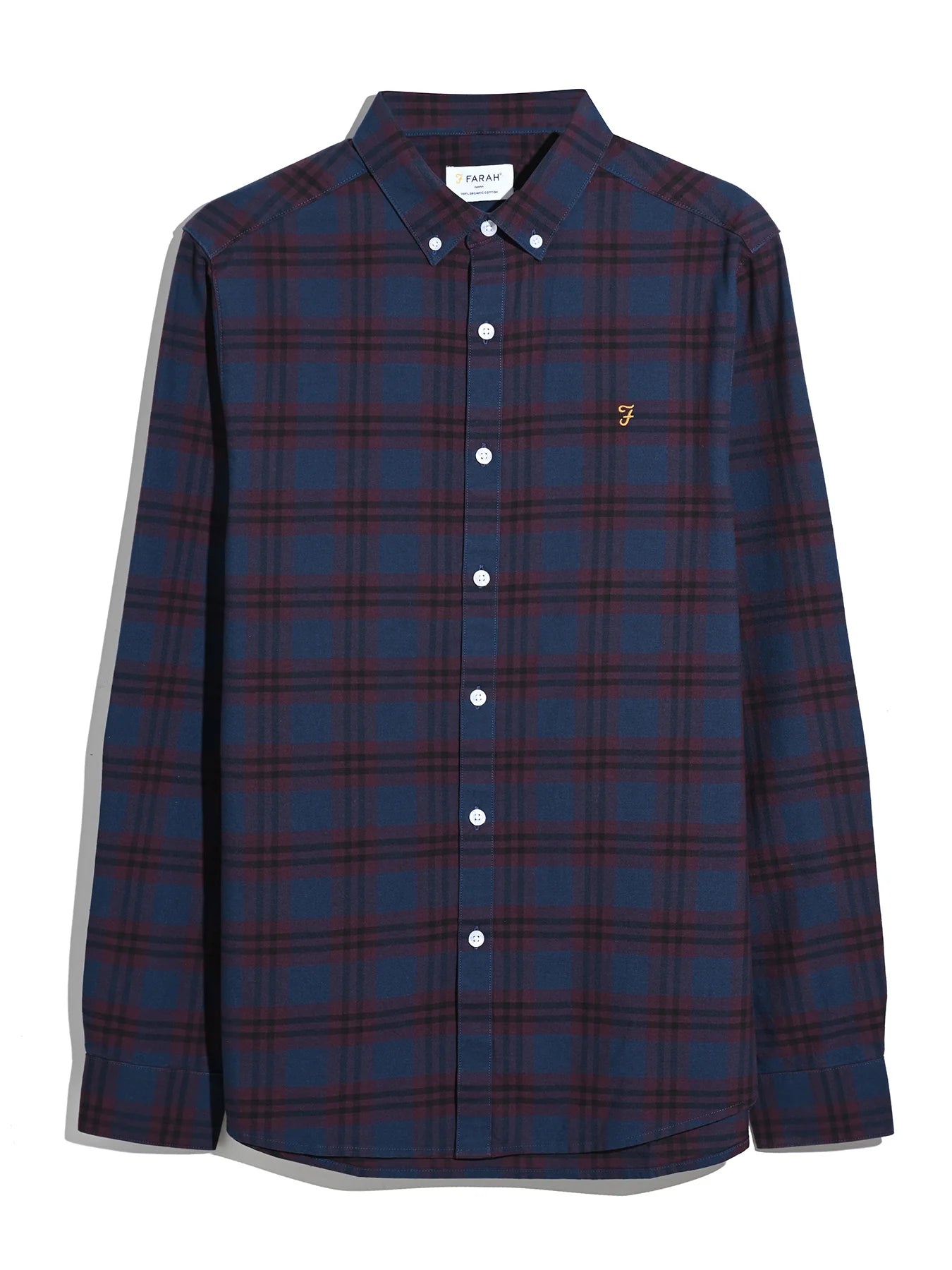 Farah Brewer Organic Check Oxford Shirt - Matt O'Brien Fashions