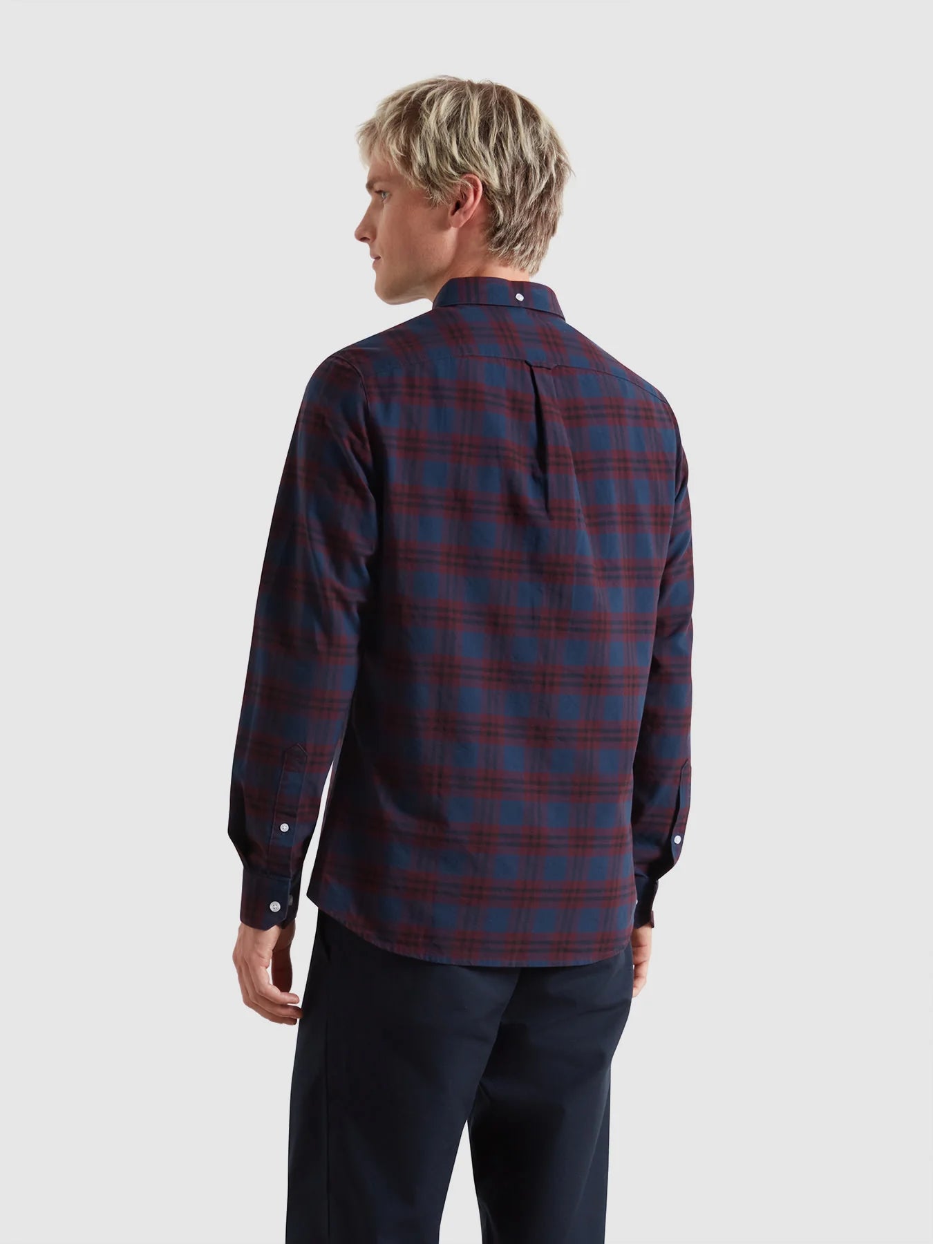 Farah Brewer Organic Check Oxford Shirt - Matt O'Brien Fashions