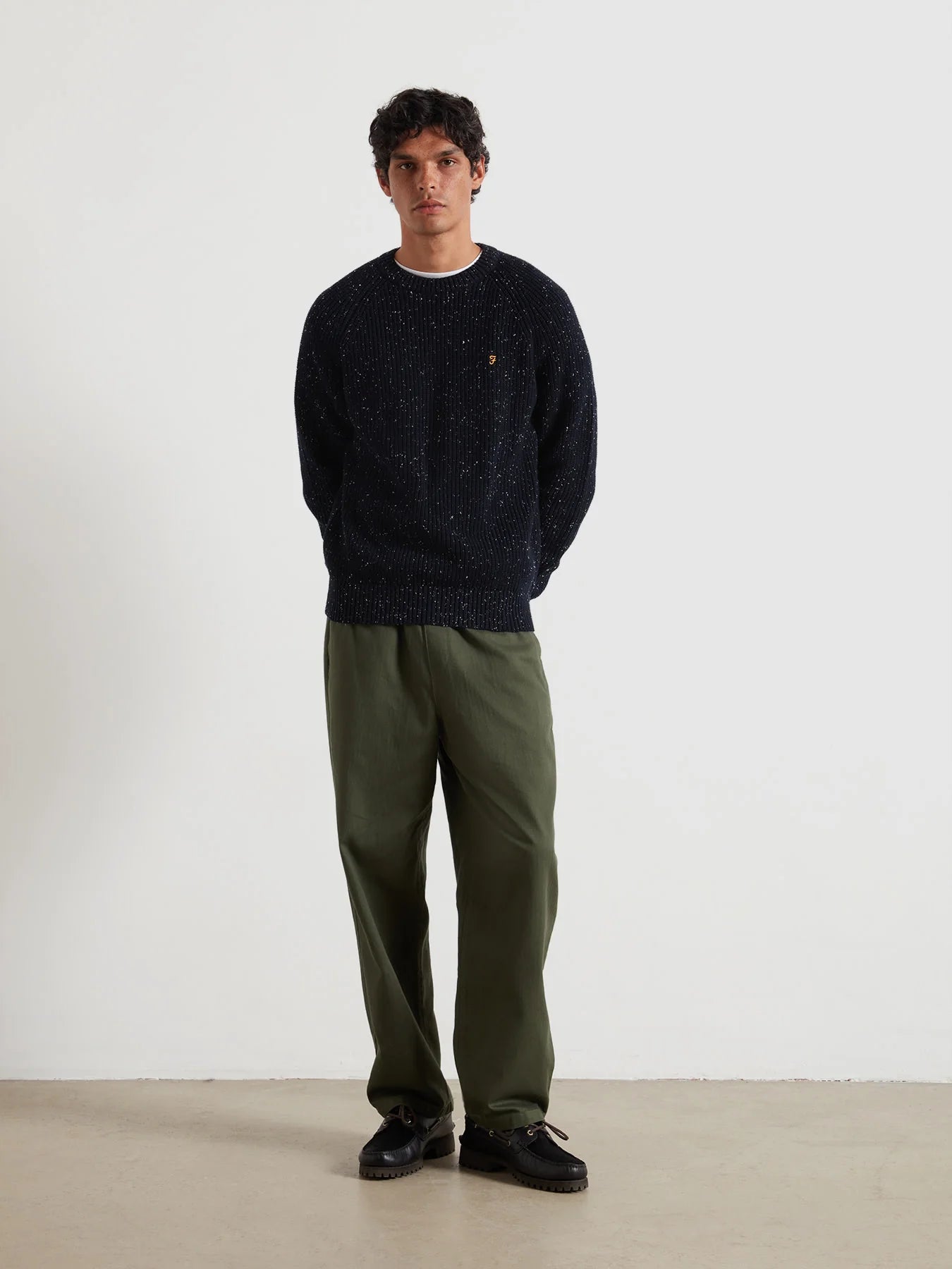 Farah Sage Nepped Crew Sweater - Matt O'Brien Fashions