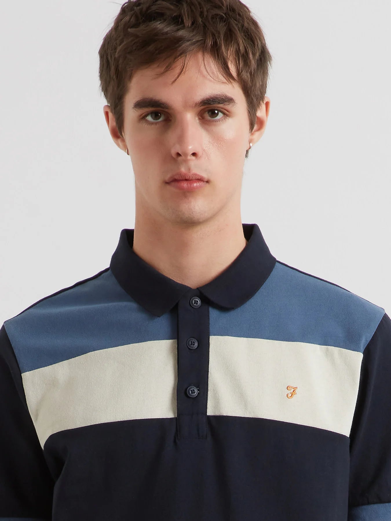 Farah Swanside Panel Polo - Matt O'Brien Fashions