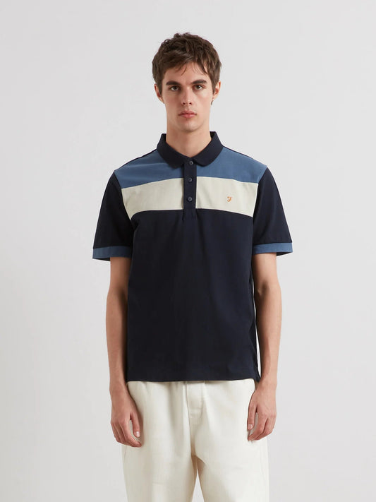 Farah Swanside Panel Polo - Matt O'Brien Fashions