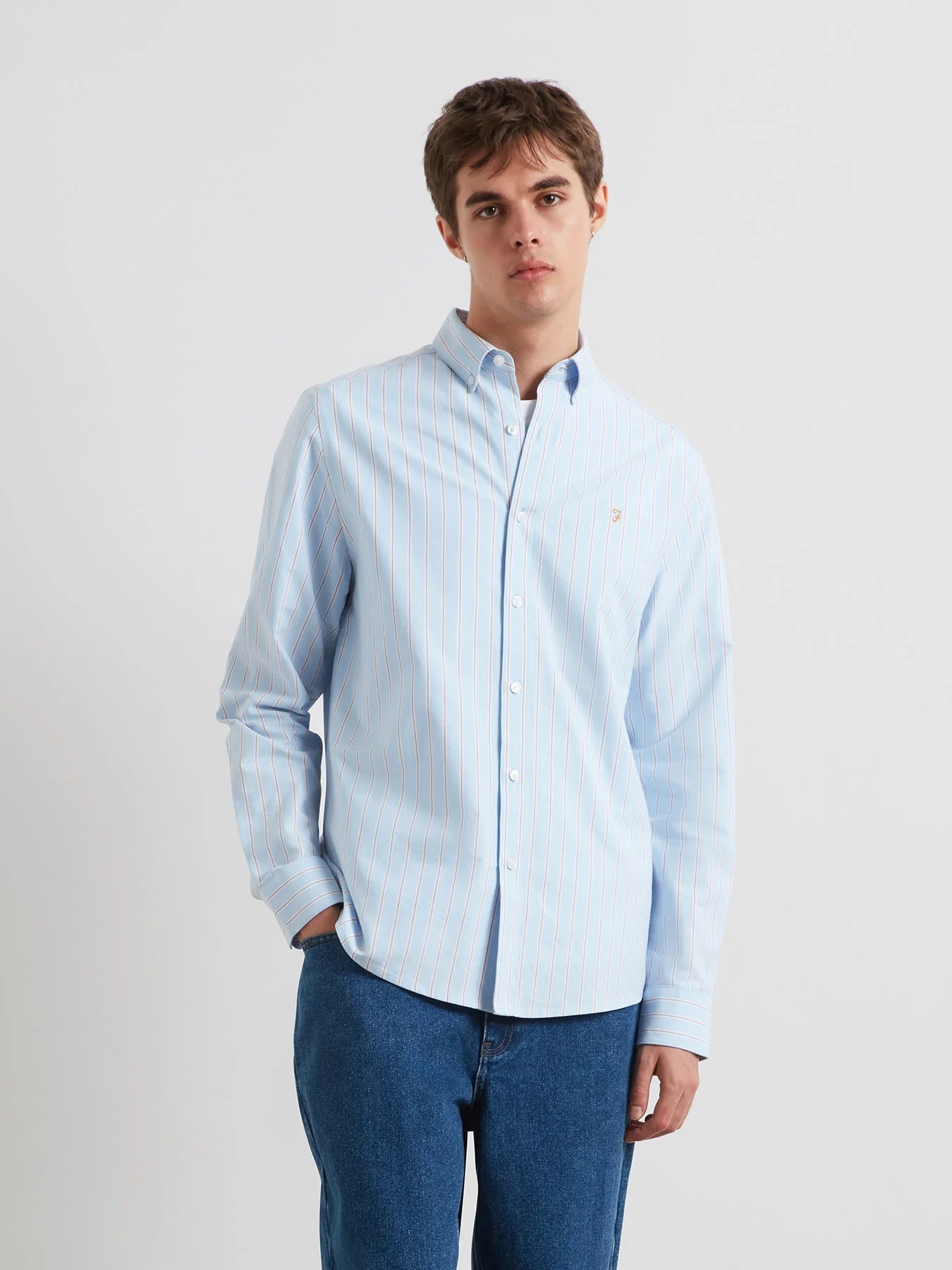 Farah Timoney Stripe Oxford Shirt - Matt O'Brien Fashions